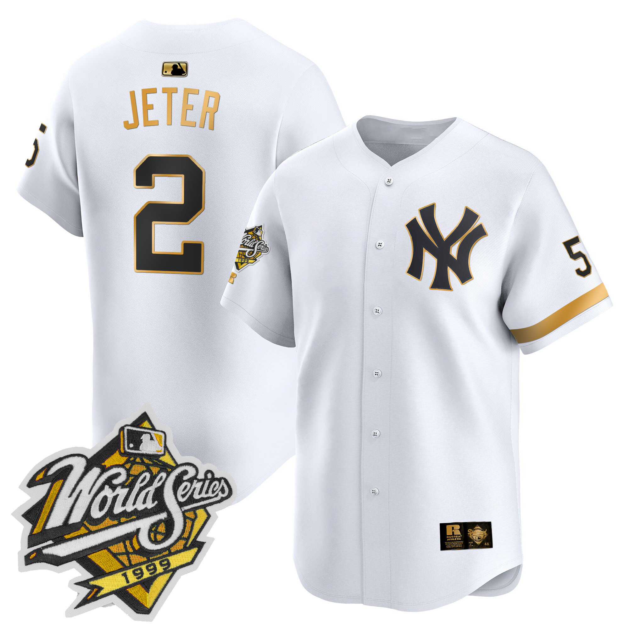 Men's Yankees 1999 Throwback Joe DiMaggio Patch Vapor Premier Limited Jersey - All Stitched