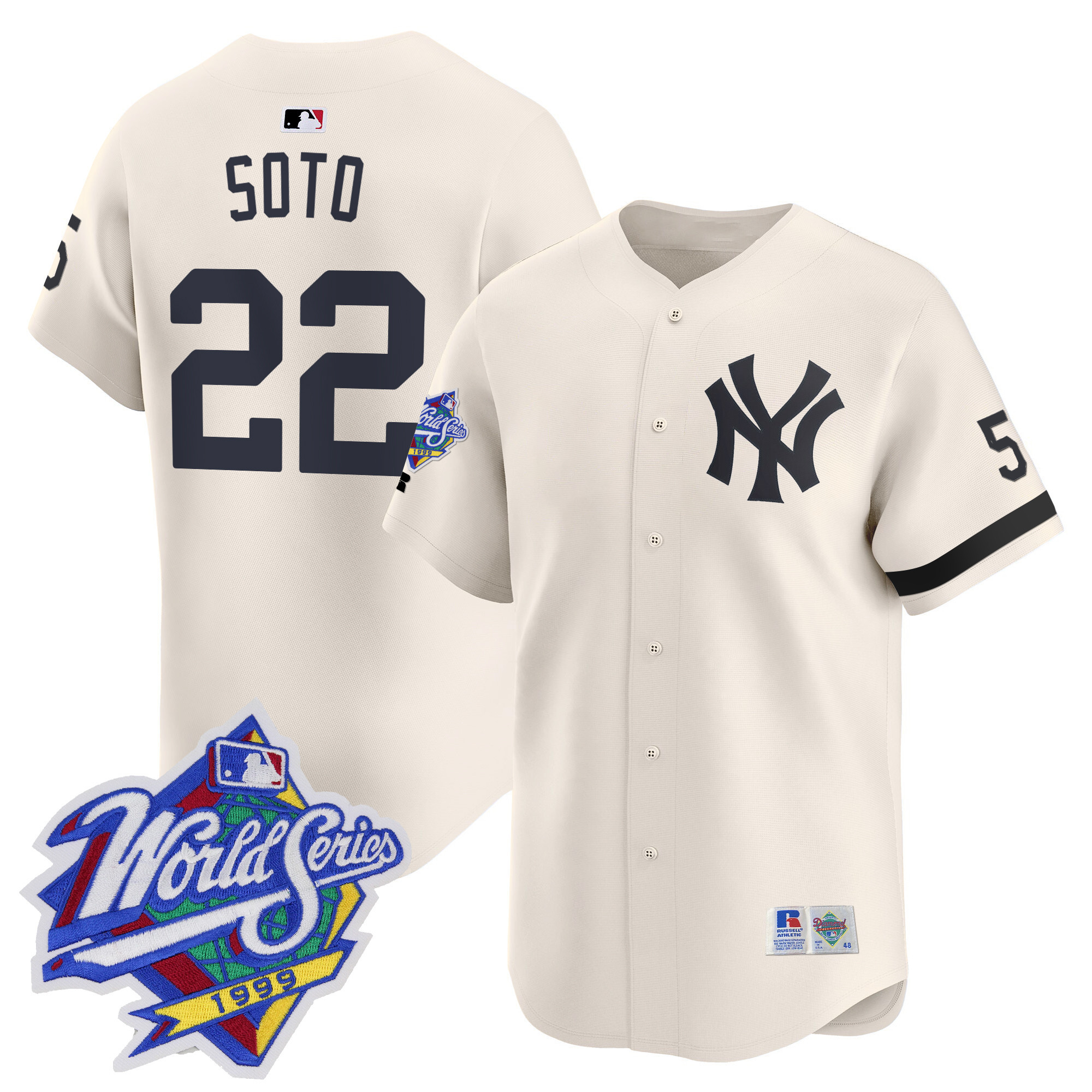 Men's Yankees 1999 Throwback Joe DiMaggio Patch Vapor Premier Limited Jersey - All Stitched