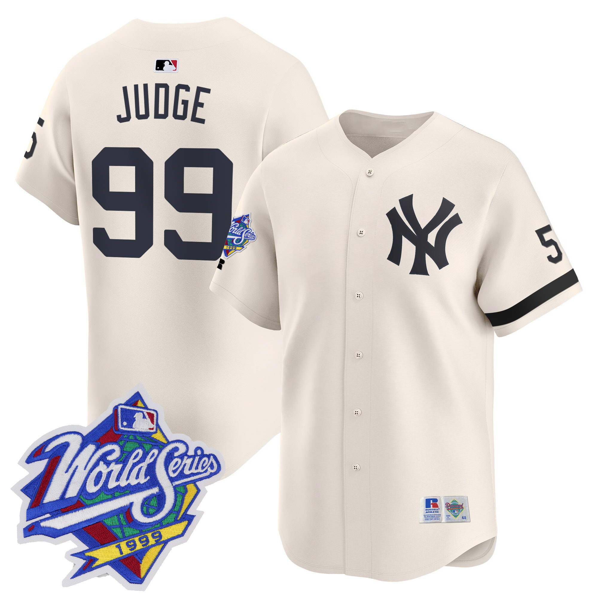 Men's Yankees 1999 Throwback Joe DiMaggio Patch Vapor Premier Limited Jersey - All Stitched