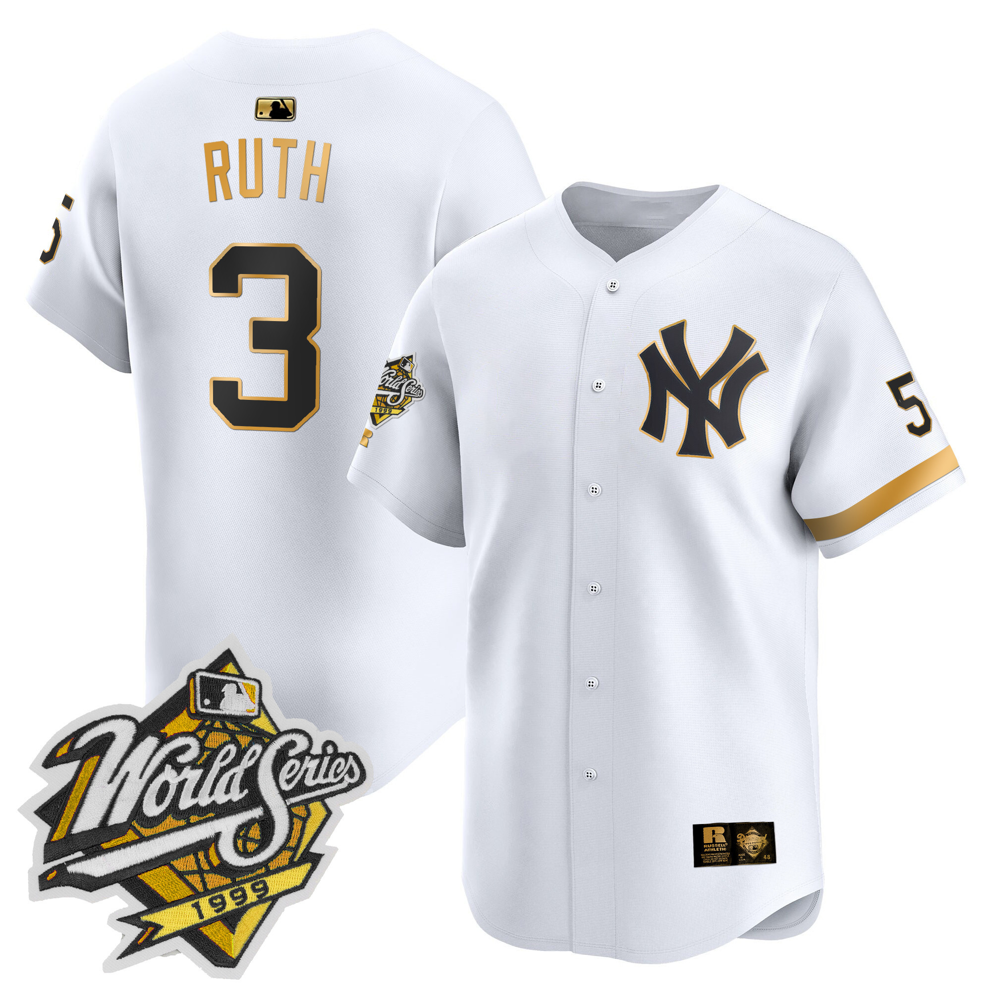 Men's Yankees 1999 Throwback Joe DiMaggio Patch Vapor Premier Limited Jersey - All Stitched