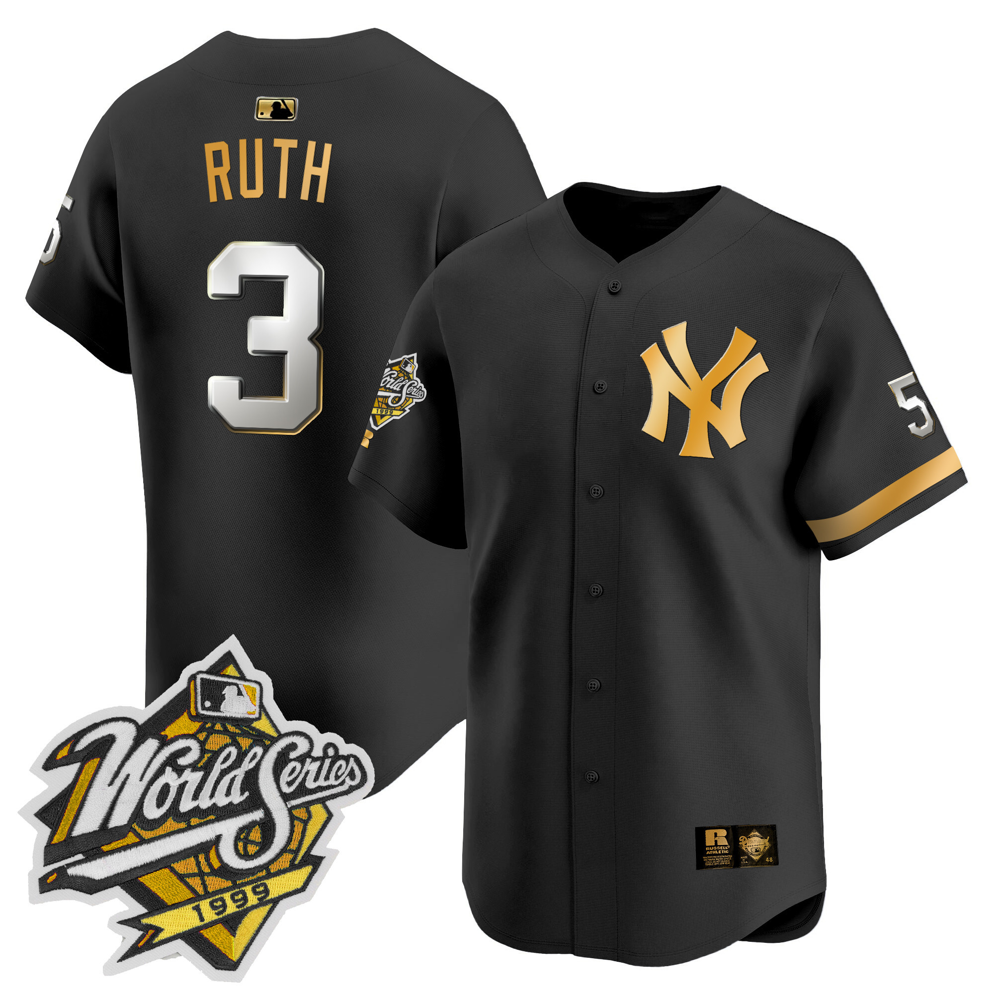 Men's Yankees 1999 Throwback Joe DiMaggio Patch Vapor Premier Limited Jersey - All Stitched