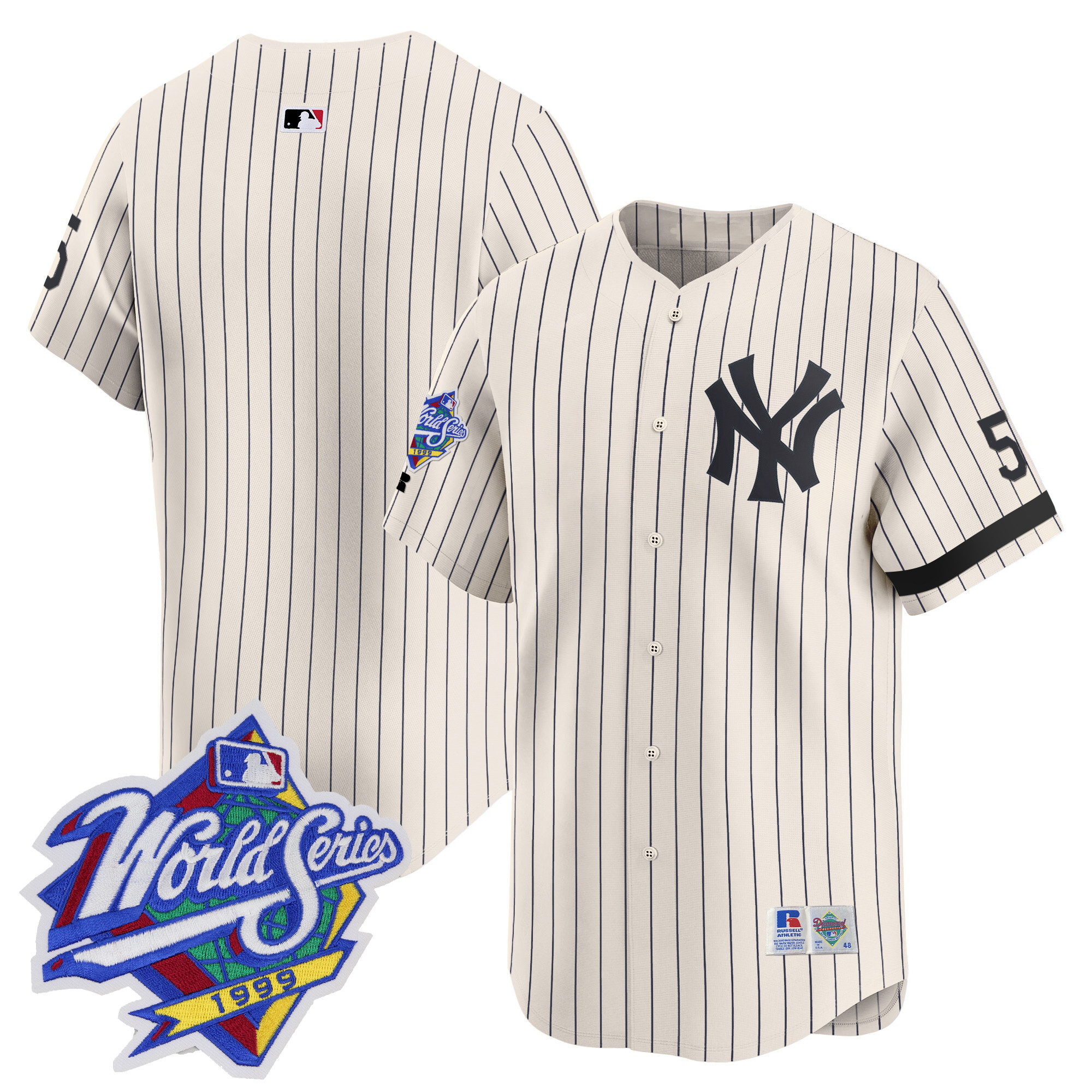 Men's Yankees 1999 Throwback Joe DiMaggio Patch Vapor Premier Limited Jersey - All Stitched