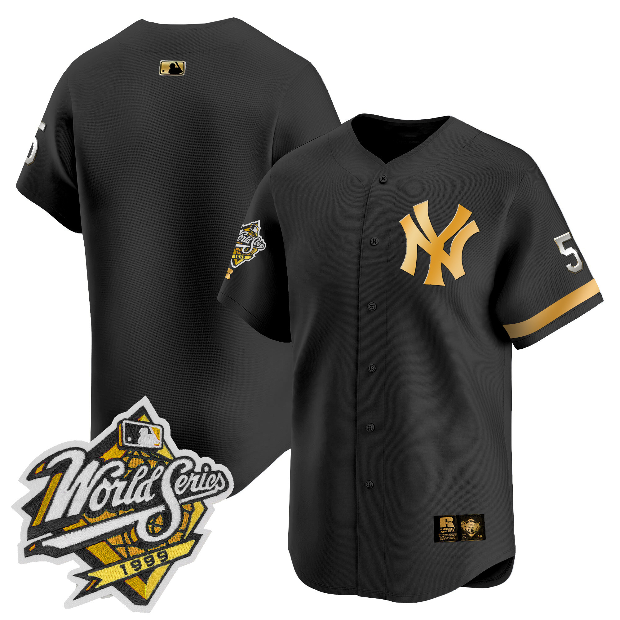 Men's Yankees 1999 Throwback Joe DiMaggio Patch Vapor Premier Limited Jersey - All Stitched