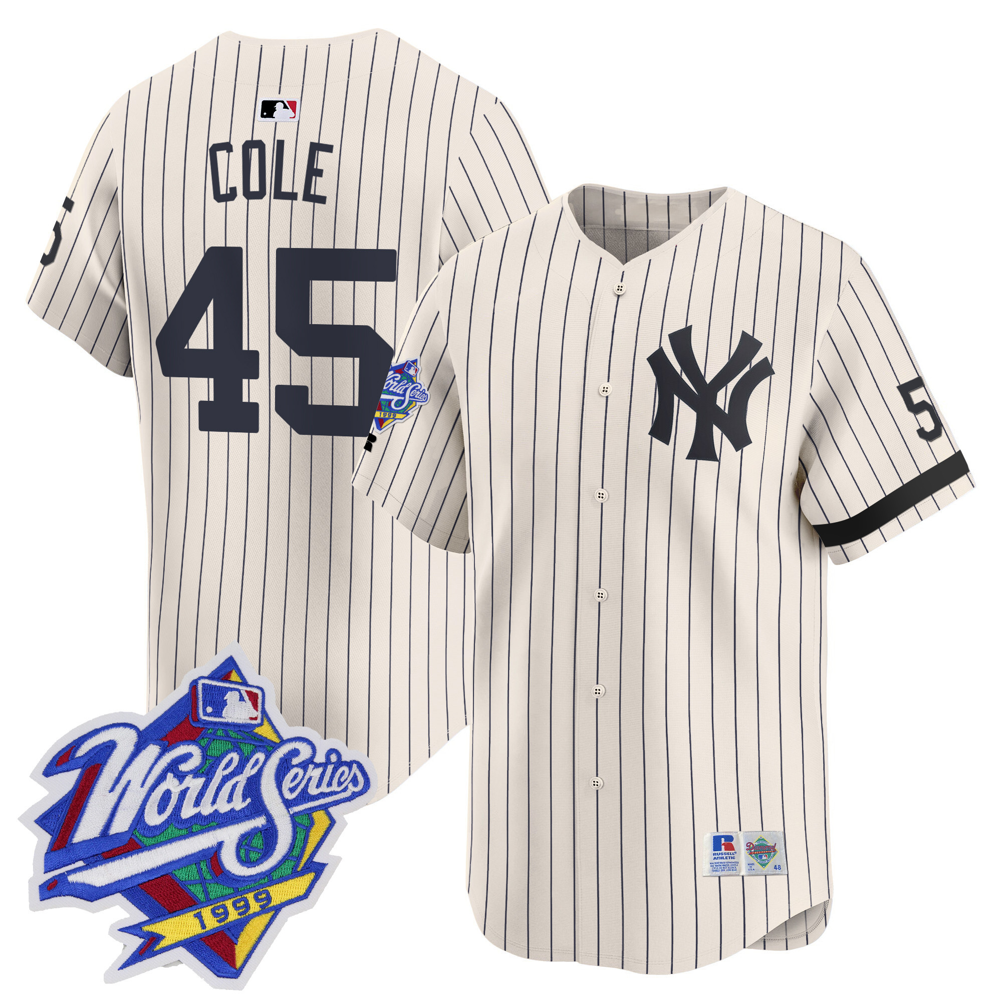 Men's Yankees 1999 Throwback Joe DiMaggio Patch Vapor Premier Limited Jersey - All Stitched