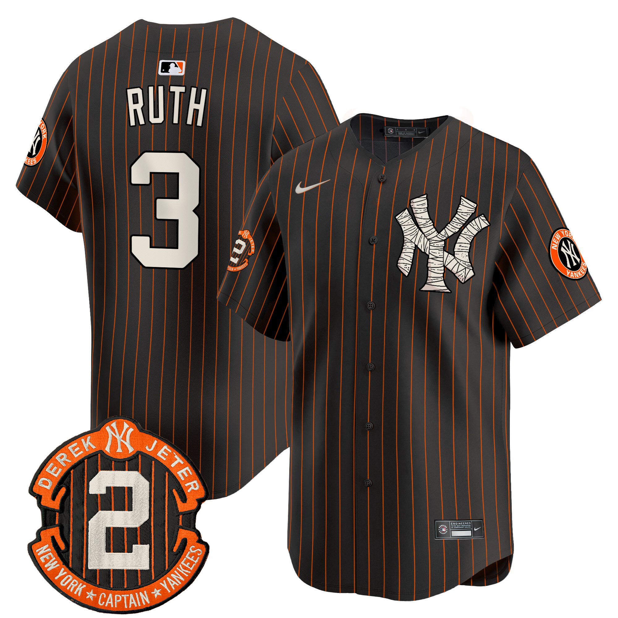 Men's Yankees Halloween Vapor Premier Limited Jersey - All Stitched