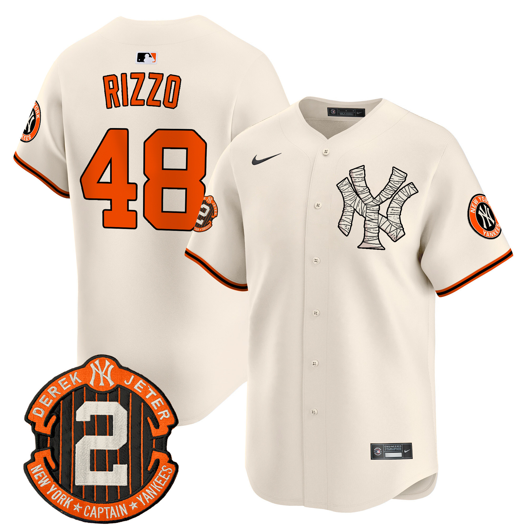 Men's Yankees Halloween Vapor Premier Limited Jersey - All Stitched
