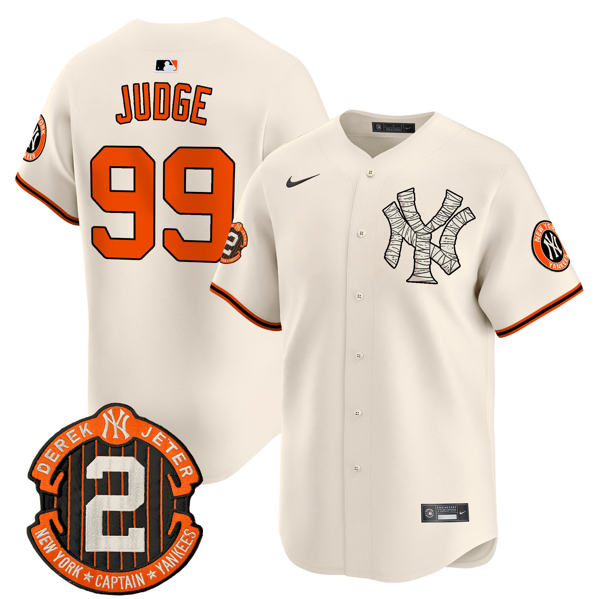Men's Yankees Halloween Vapor Premier Limited Jersey - All Stitched
