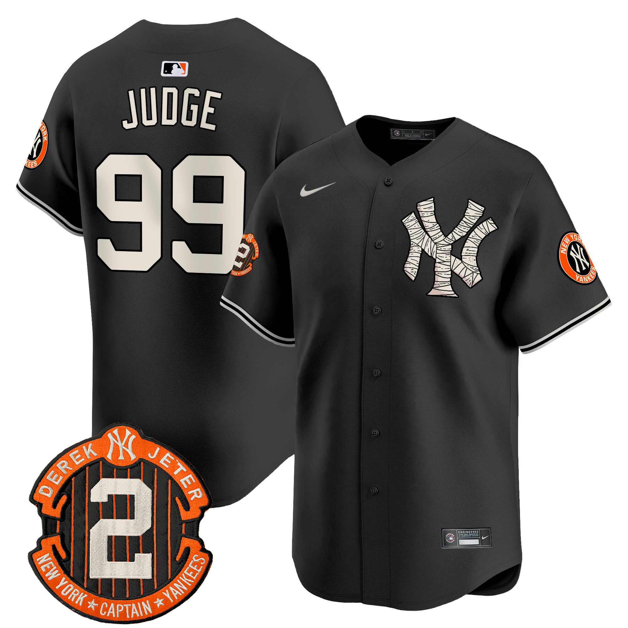 Men's Yankees Halloween Vapor Premier Limited Jersey - All Stitched