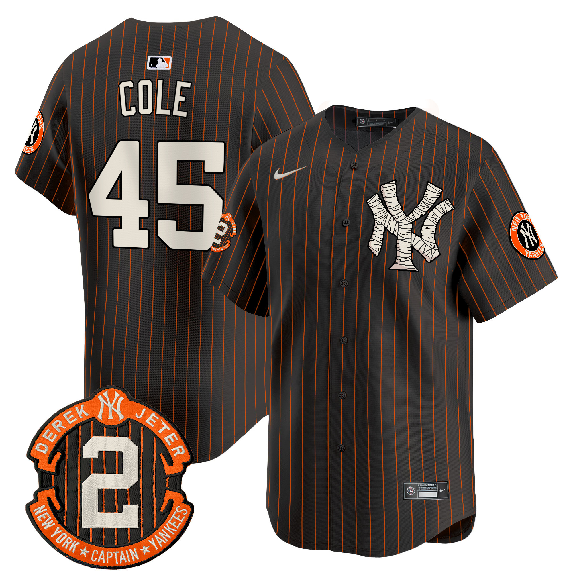 Men's Yankees Halloween Vapor Premier Limited Jersey - All Stitched