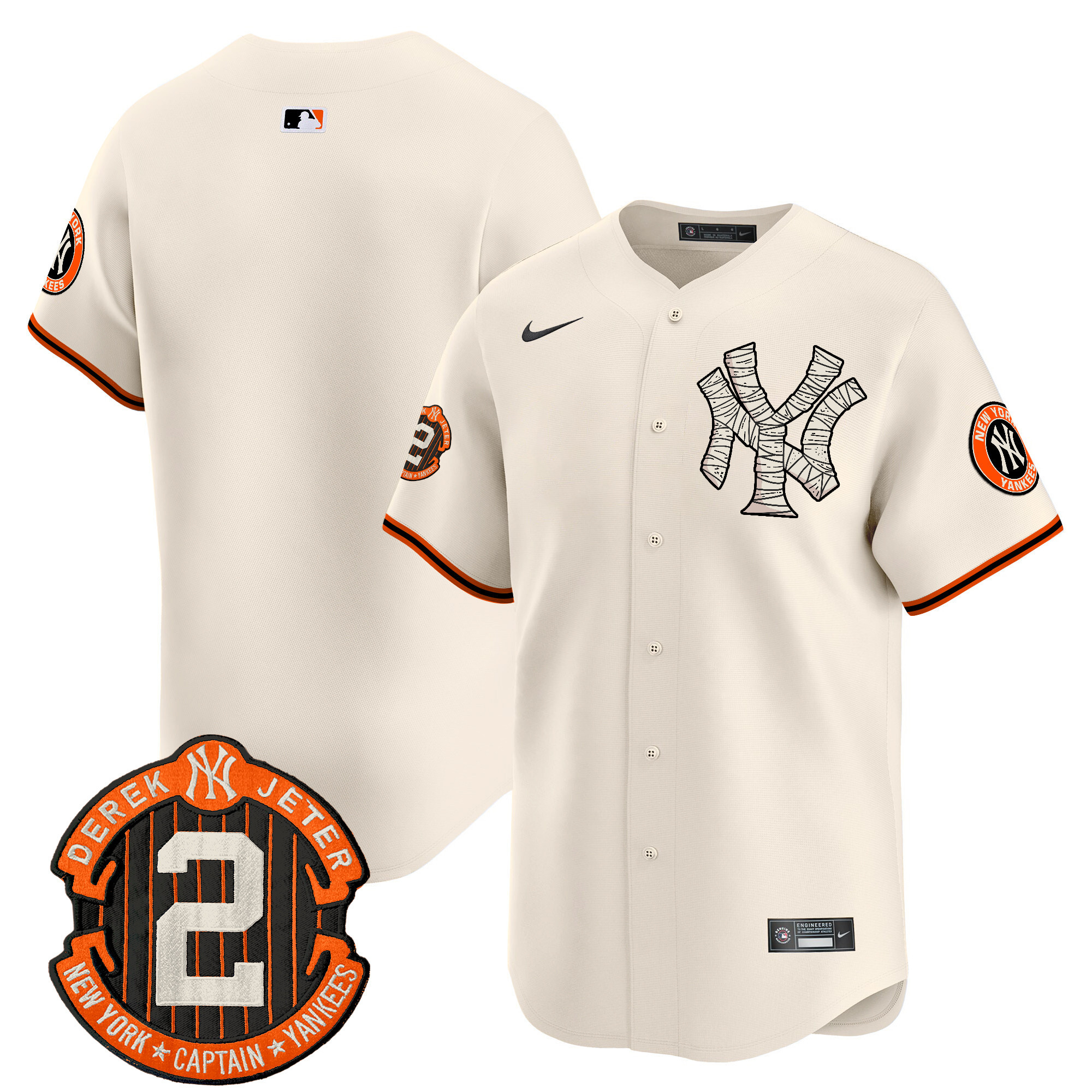 Men's Yankees Halloween Vapor Premier Limited Jersey - All Stitched