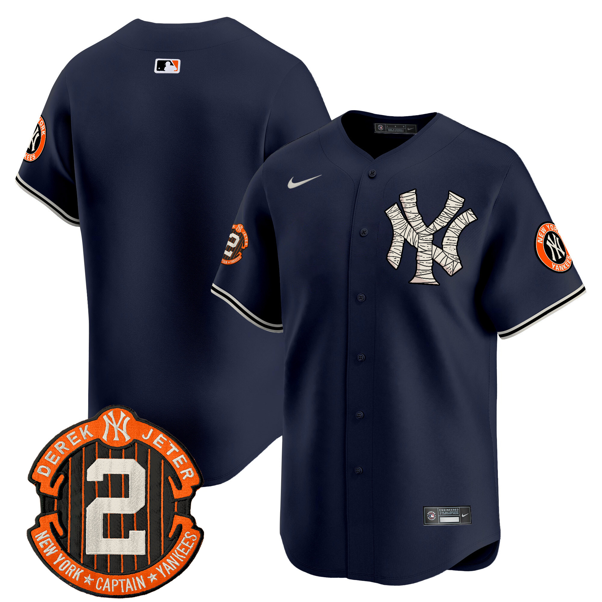 Men's Yankees Halloween Vapor Premier Limited Jersey - All Stitched