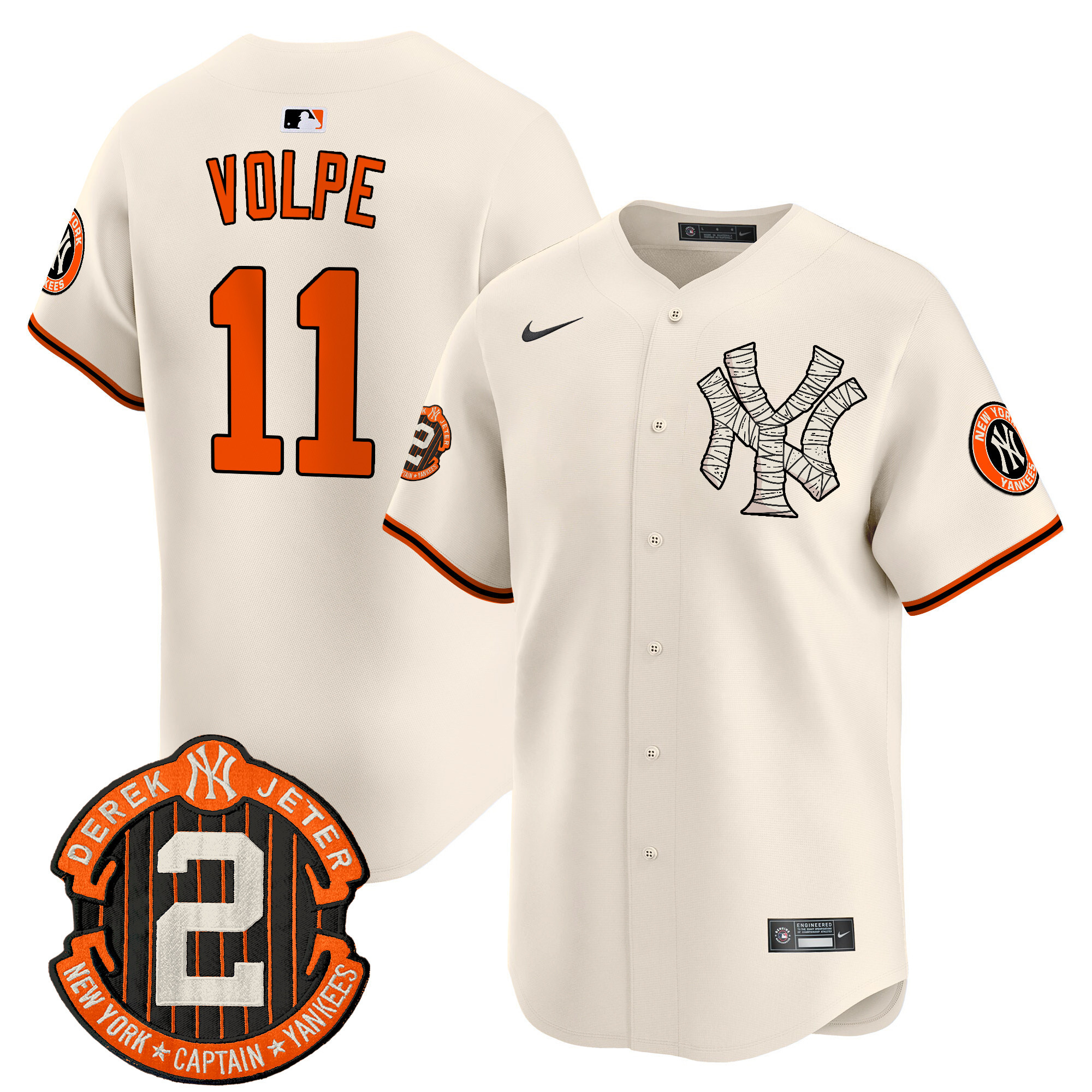 Men's Yankees Halloween Vapor Premier Limited Jersey - All Stitched