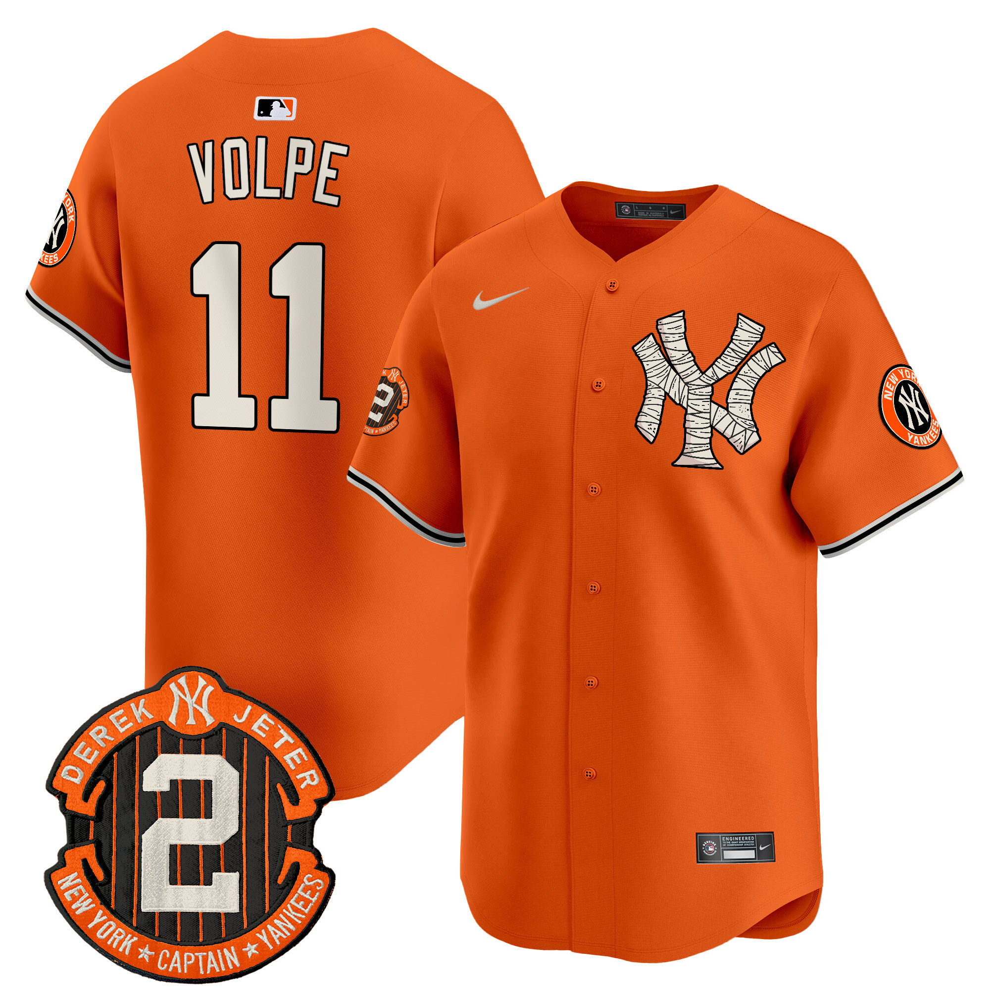 Men's Yankees Halloween Vapor Premier Limited Jersey - All Stitched
