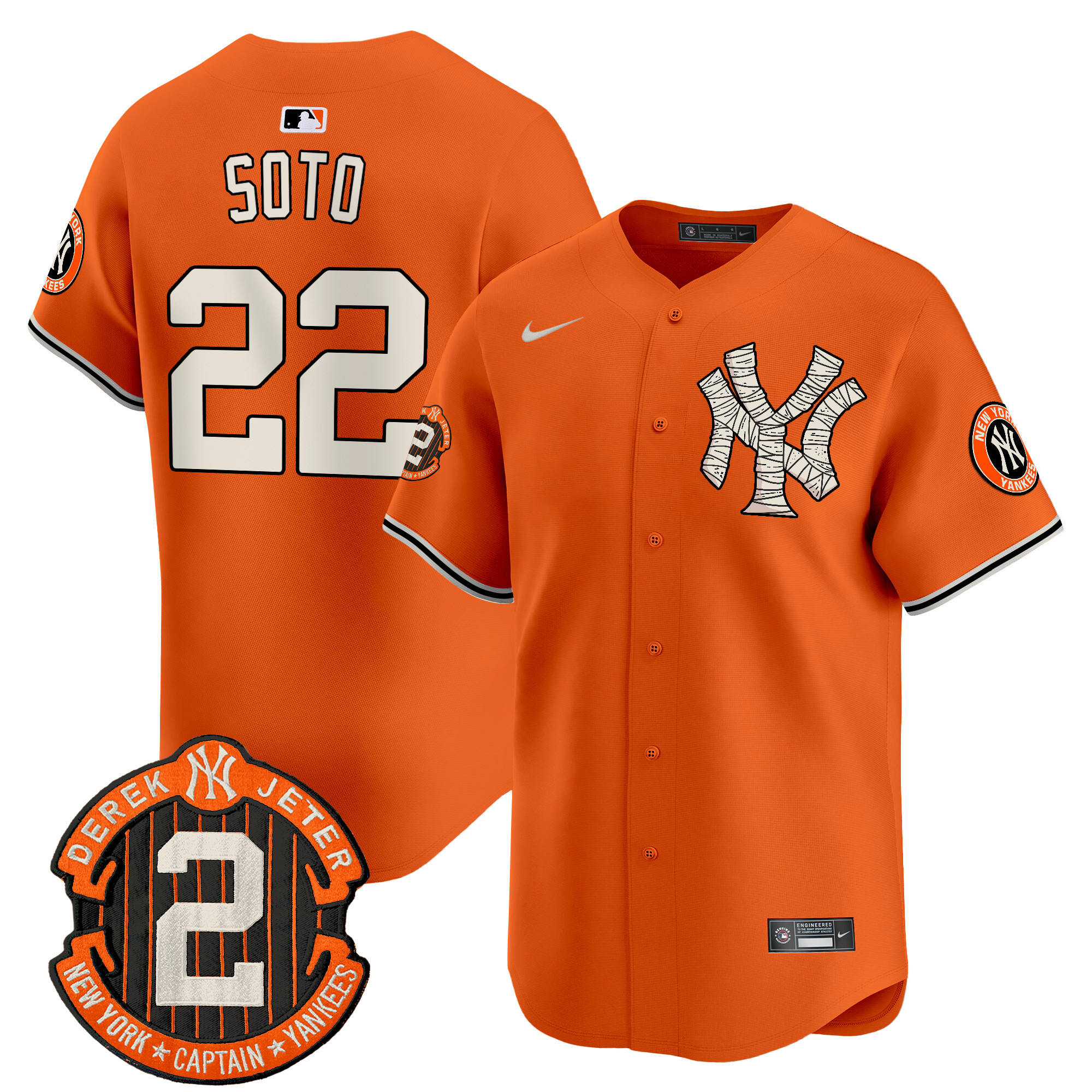 Men's Yankees Halloween Vapor Premier Limited Jersey - All Stitched