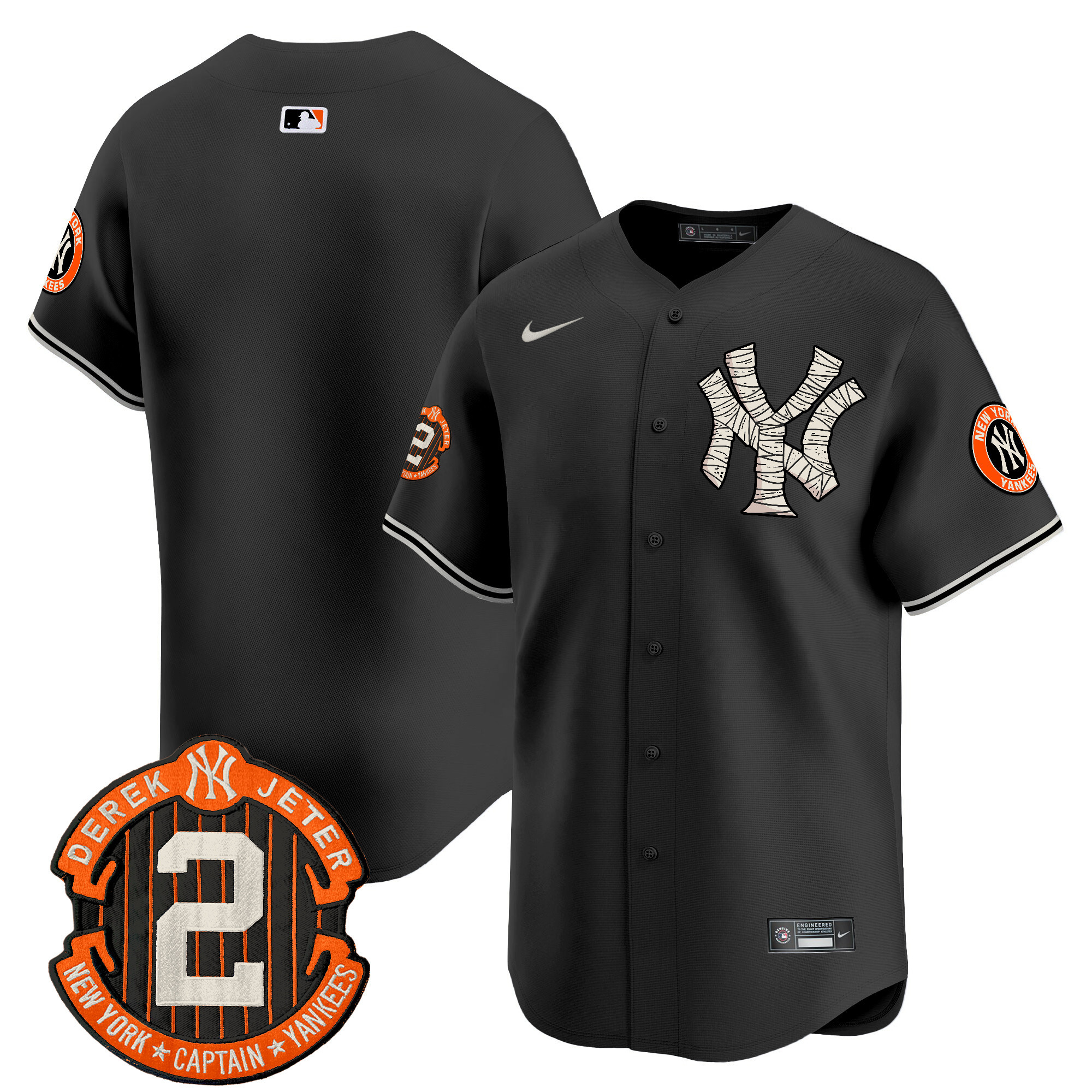 Men's Yankees Halloween Vapor Premier Limited Jersey - All Stitched