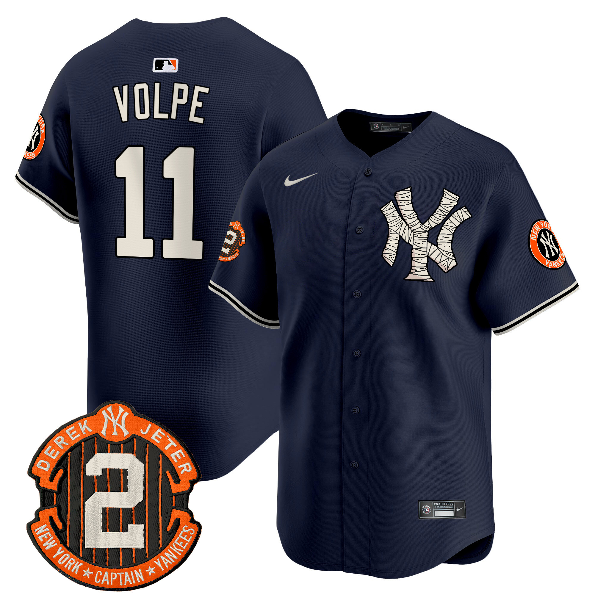 Men's Yankees Halloween Vapor Premier Limited Jersey - All Stitched