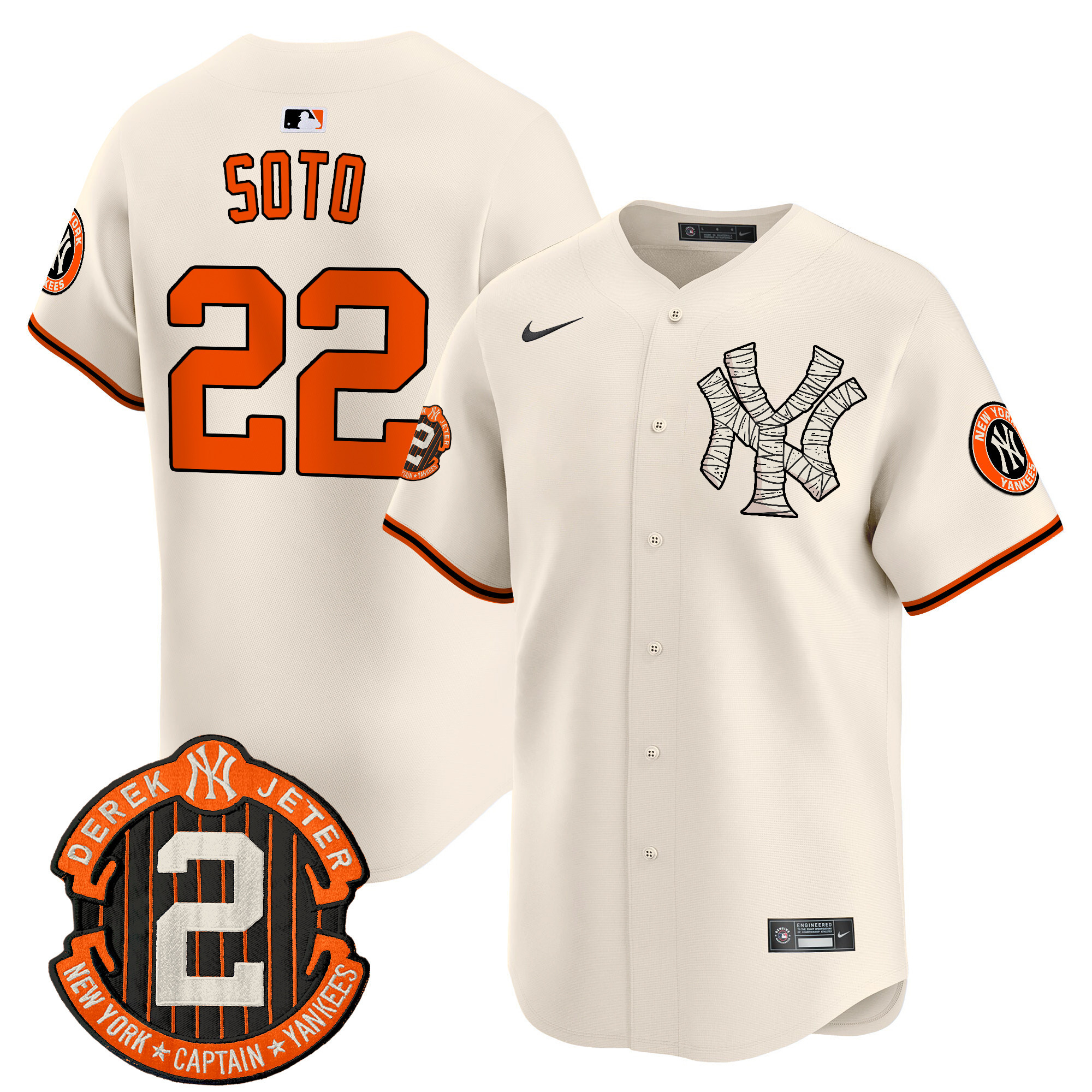 Men's Yankees Halloween Vapor Premier Limited Jersey - All Stitched