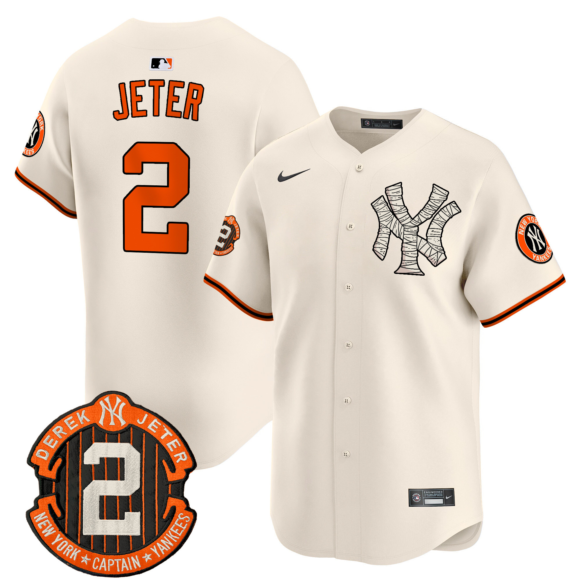 Men's Yankees Halloween Vapor Premier Limited Jersey - All Stitched