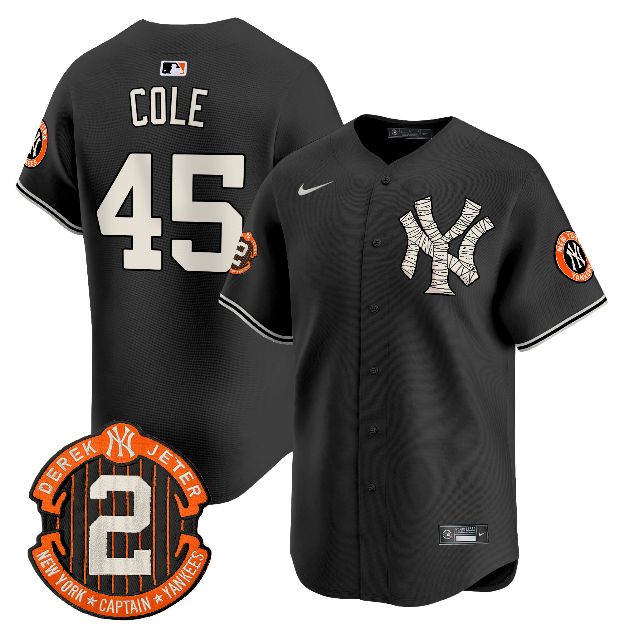 Men's Yankees Halloween Vapor Premier Limited Jersey - All Stitched