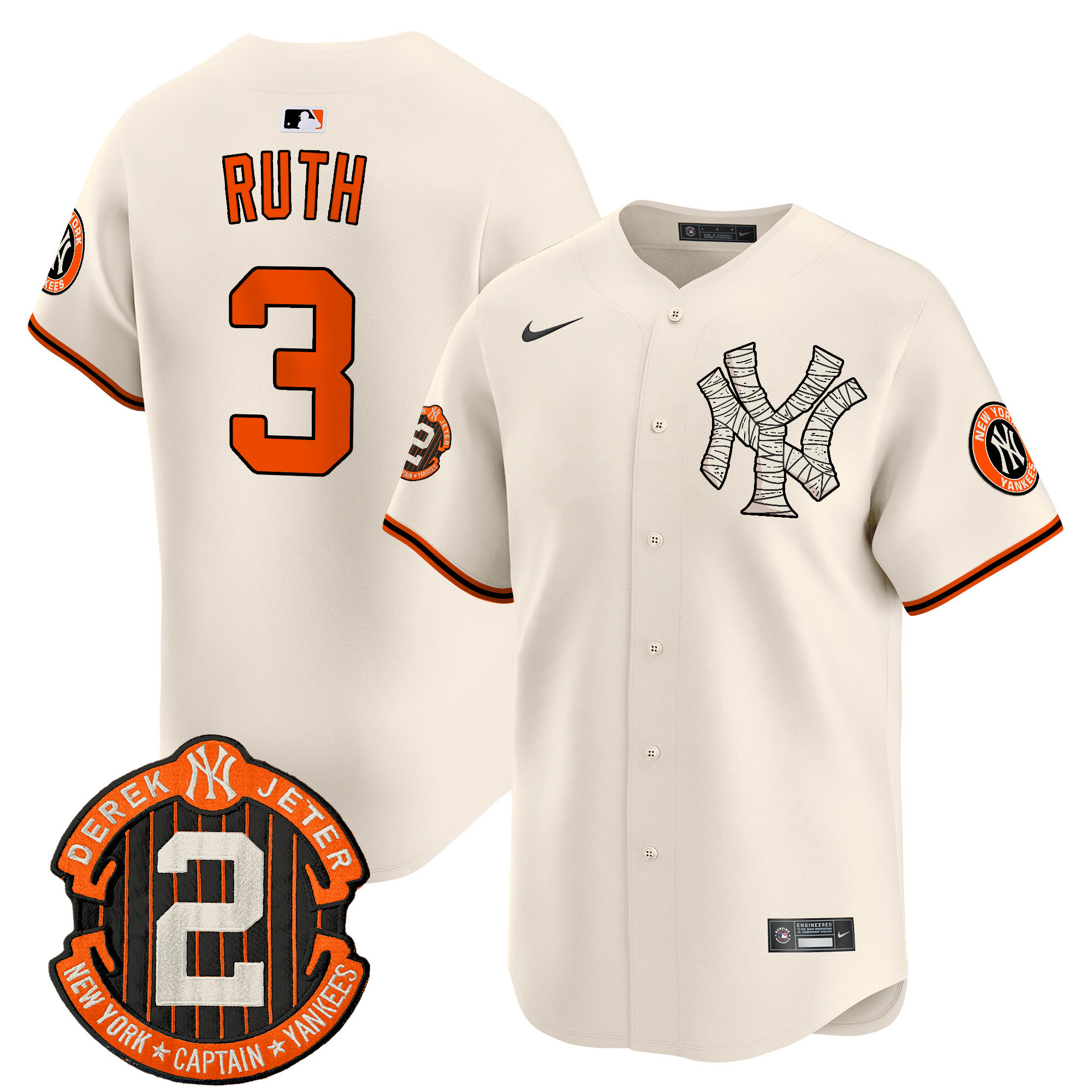 Men's Yankees Halloween Vapor Premier Limited Jersey - All Stitched