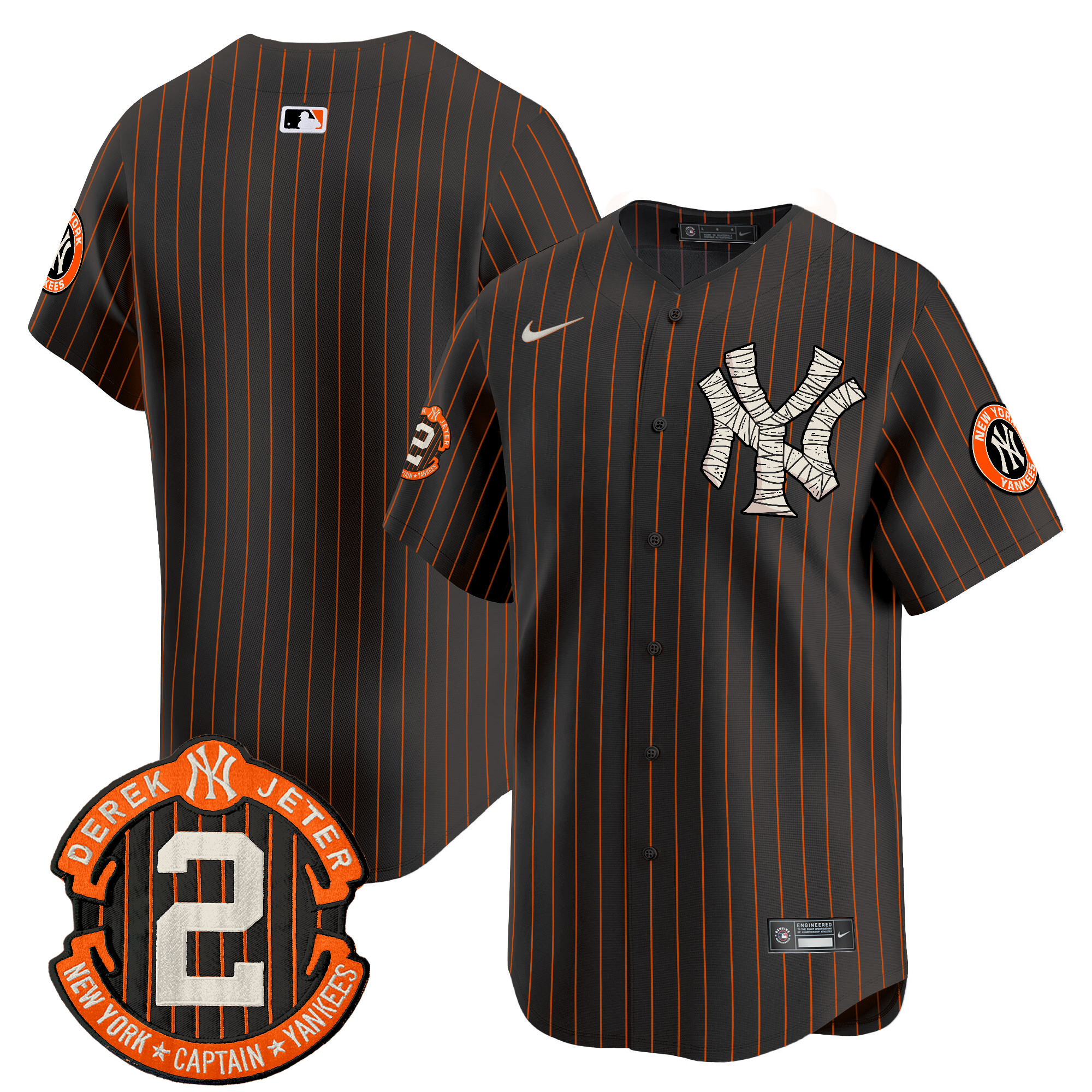 Men's Yankees Halloween Vapor Premier Limited Jersey - All Stitched