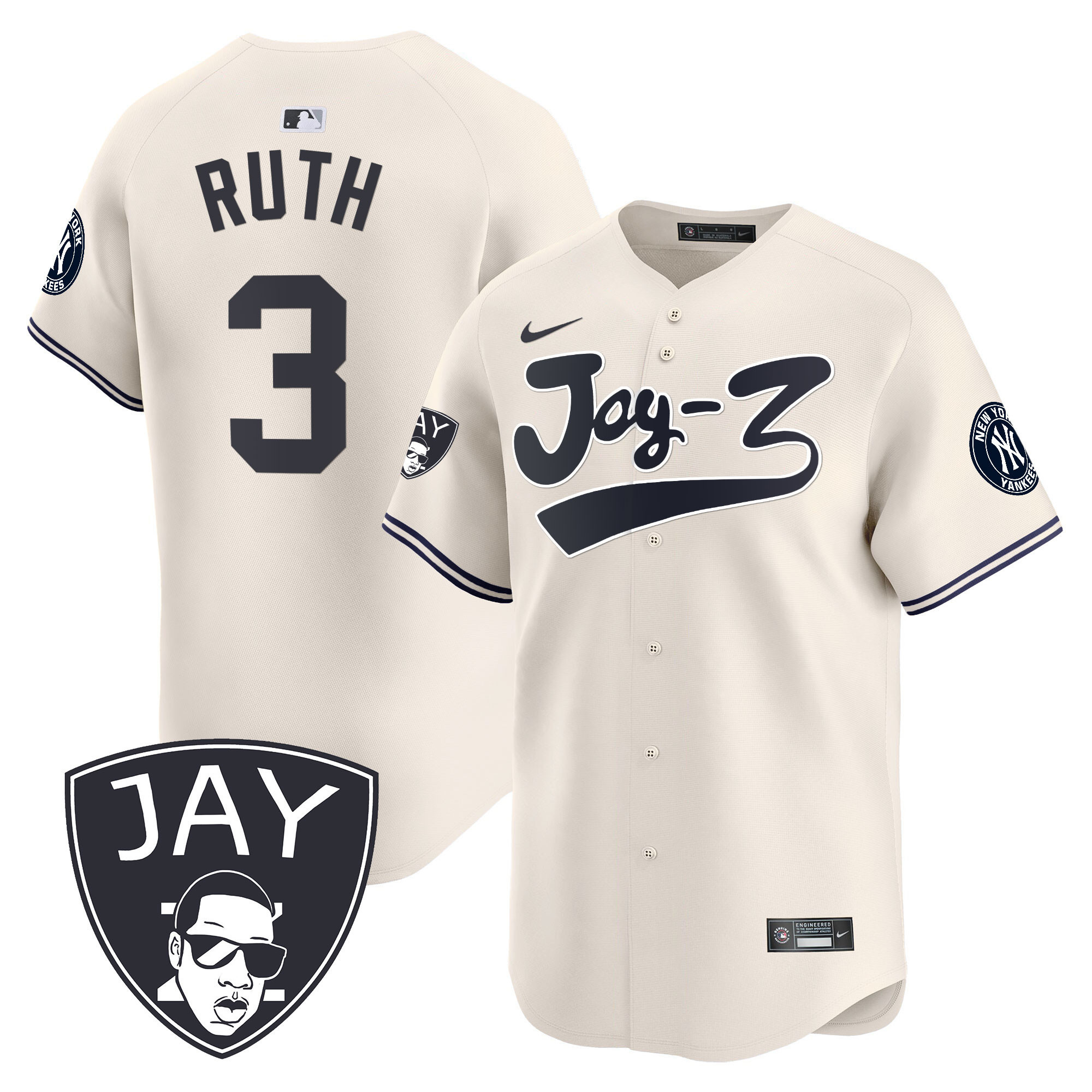 Men's Yankees Jay-Z Vapor Premier Limited Jersey V2 - All Stitched