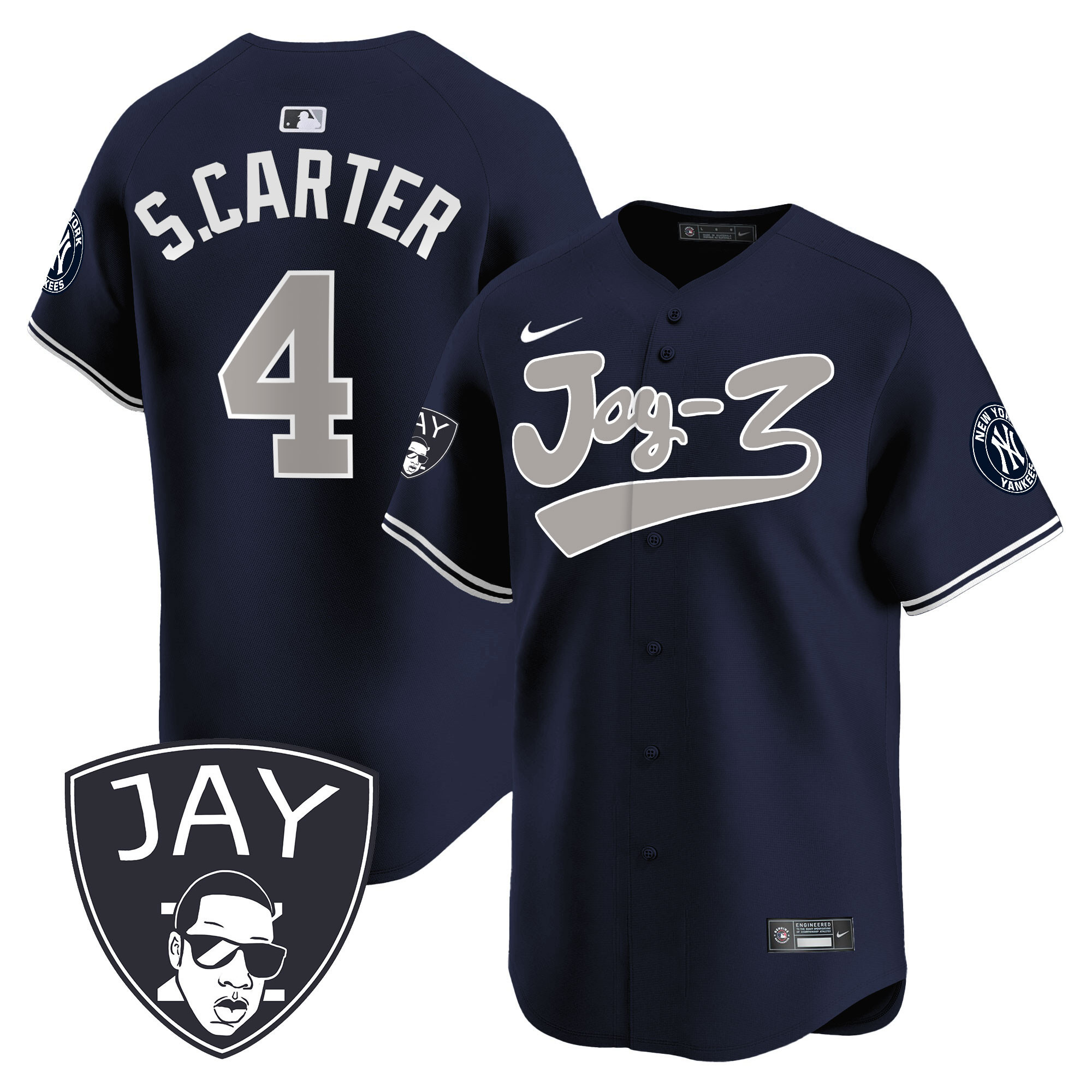 Men's Yankees Jay-Z Vapor Premier Limited Jersey V2 - All Stitched