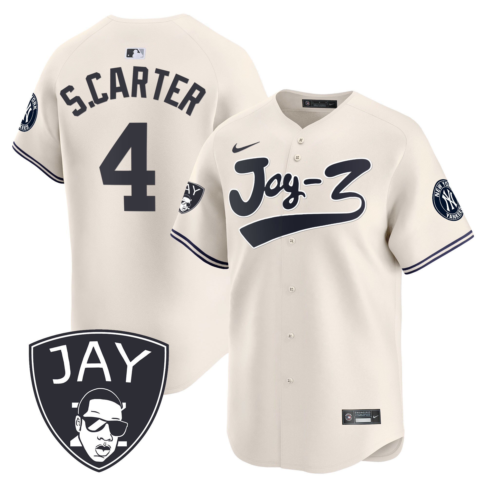 Men's Yankees Jay-Z Vapor Premier Limited Jersey V2 - All Stitched