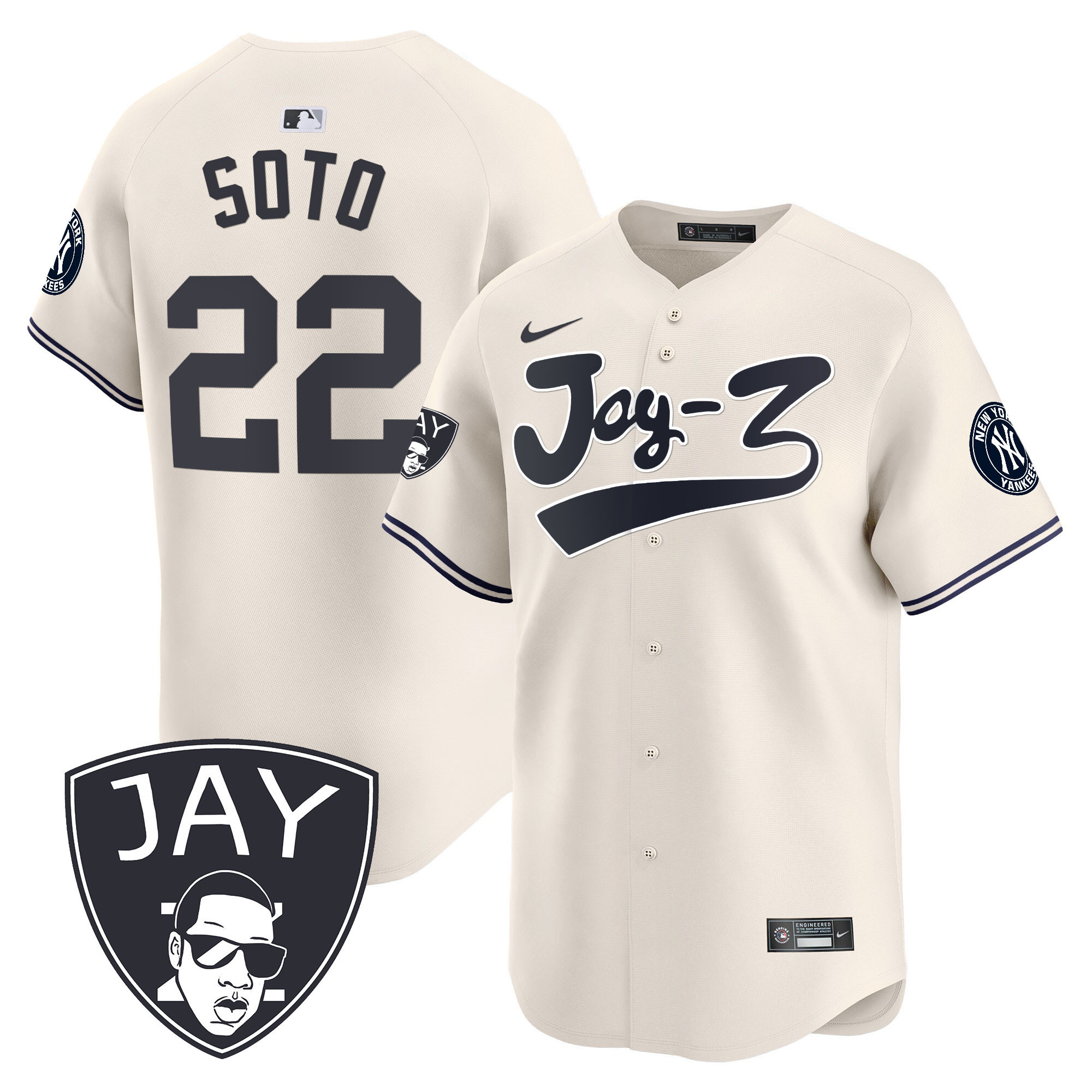 Men's Yankees Jay-Z Vapor Premier Limited Jersey V2 - All Stitched