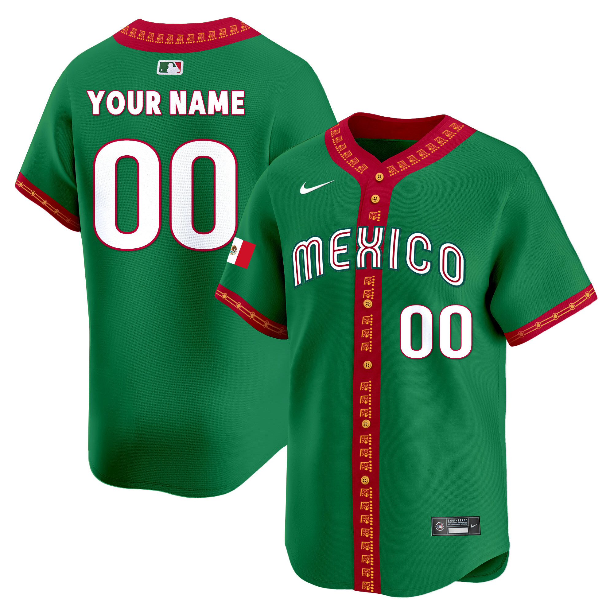 Mexico Vapor Premier Limited Custom Jersey - All Stitched