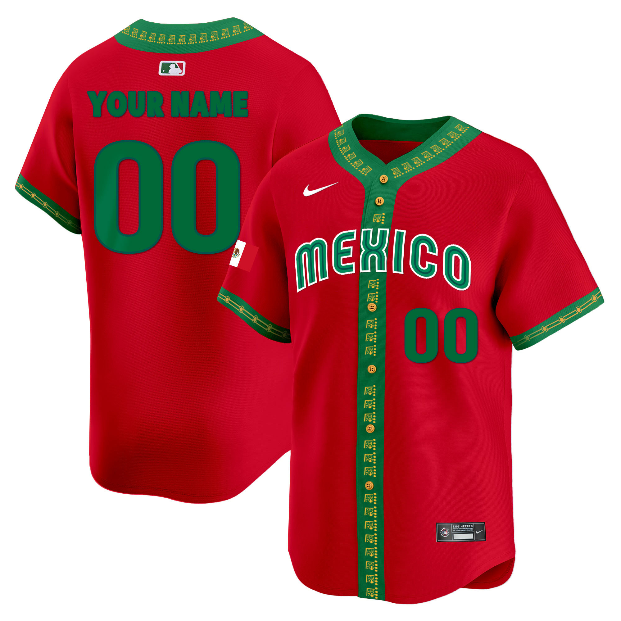 Mexico Vapor Premier Limited Custom Jersey - All Stitched