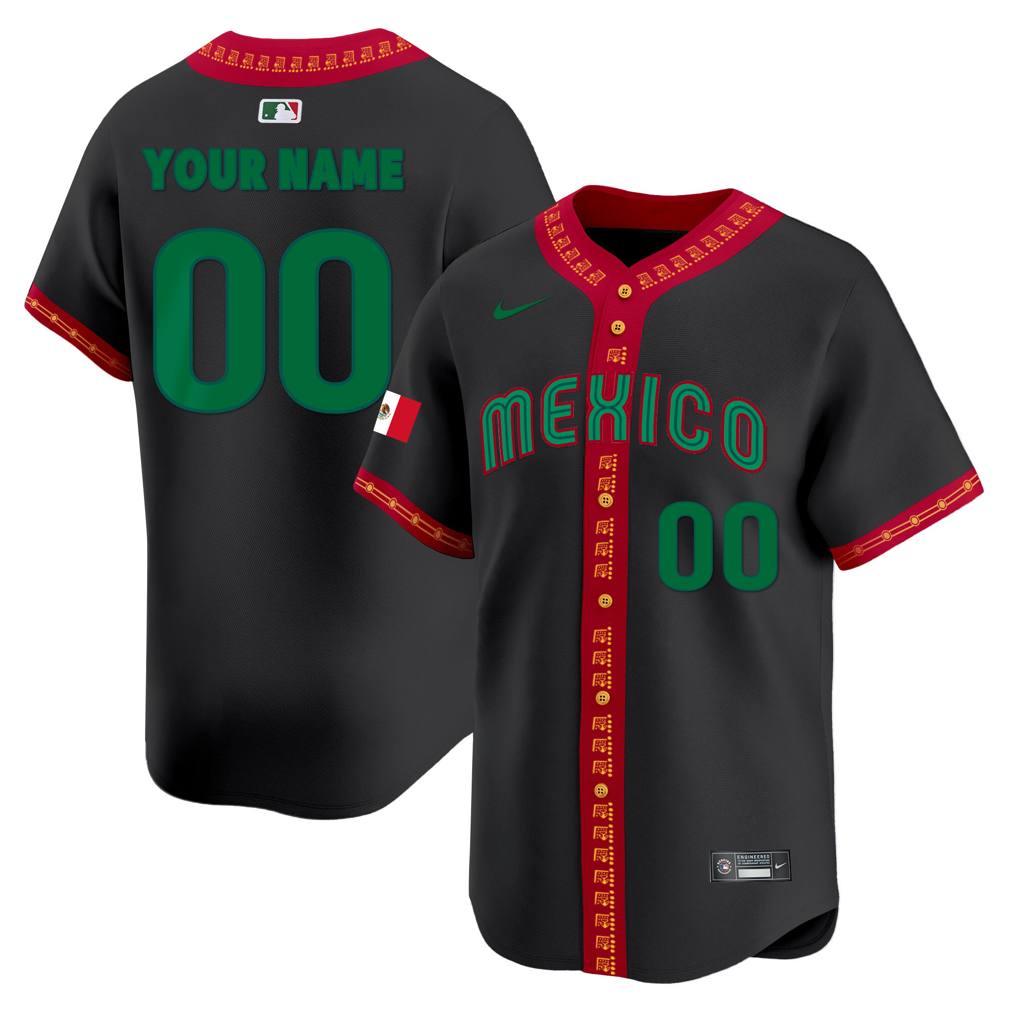 Mexico Vapor Premier Limited Custom Jersey - All Stitched