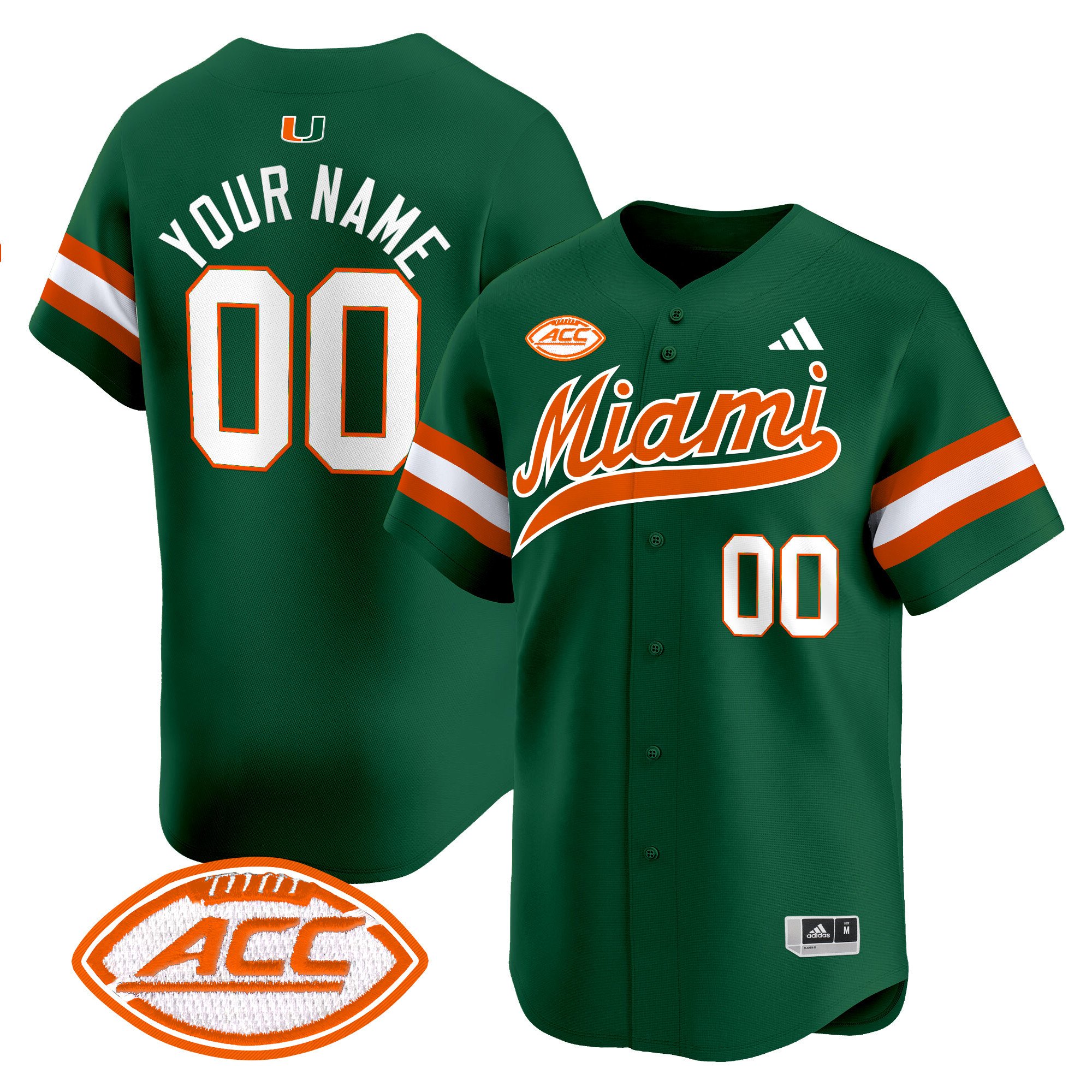 Miami Hurricanes 2024 Vapor Baseball Custom Jersey - All Stitched
