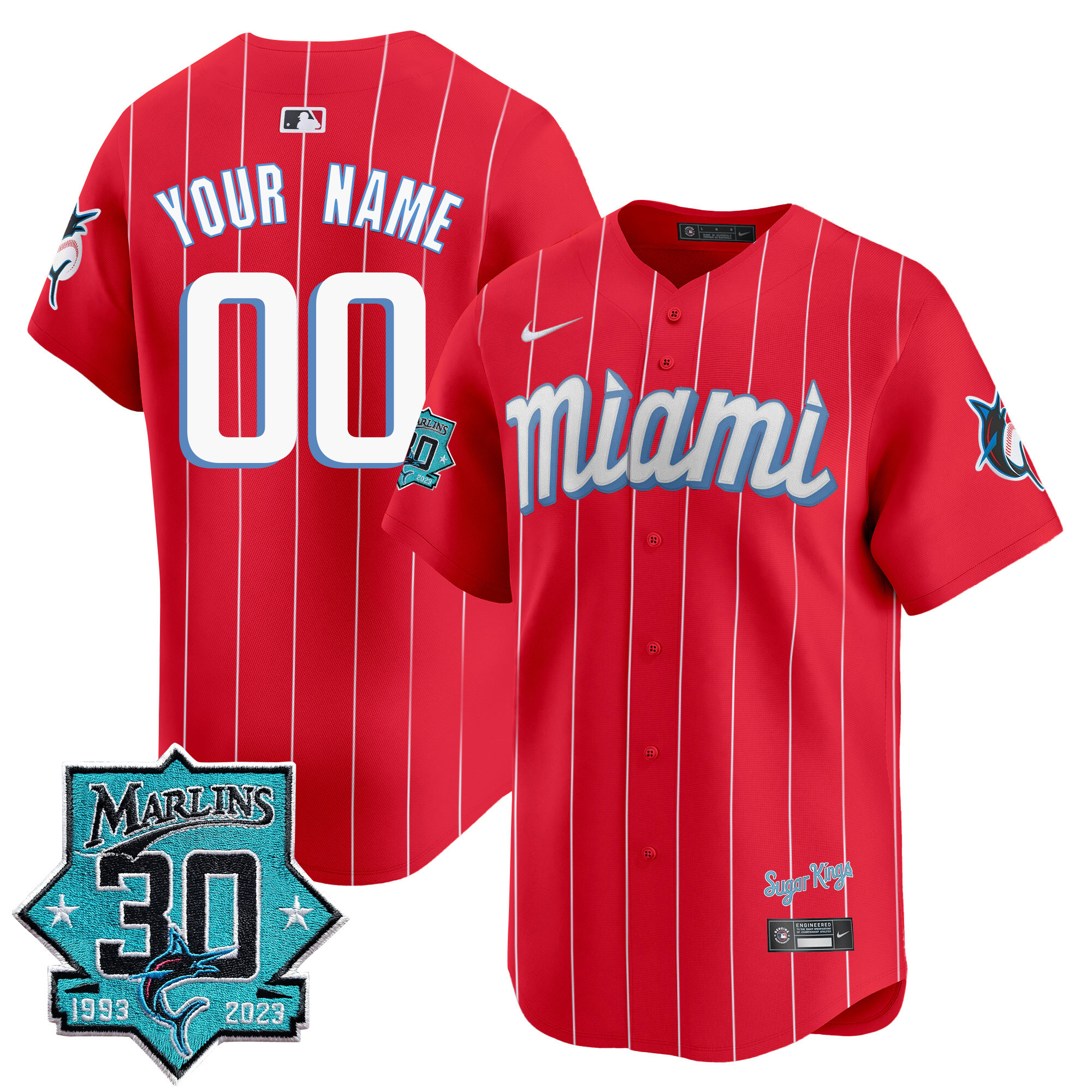 Miami Marlins 30 Seasons Anniversary Patch Vapor Premier Limited Custom Jersey – All Stitched
