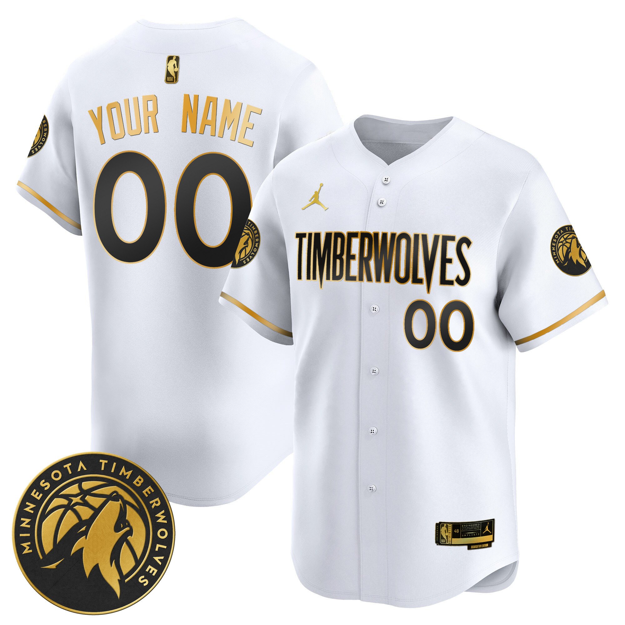 Minnesota Timberwolves 2024 Baseball Custom Jersey - All Stitched