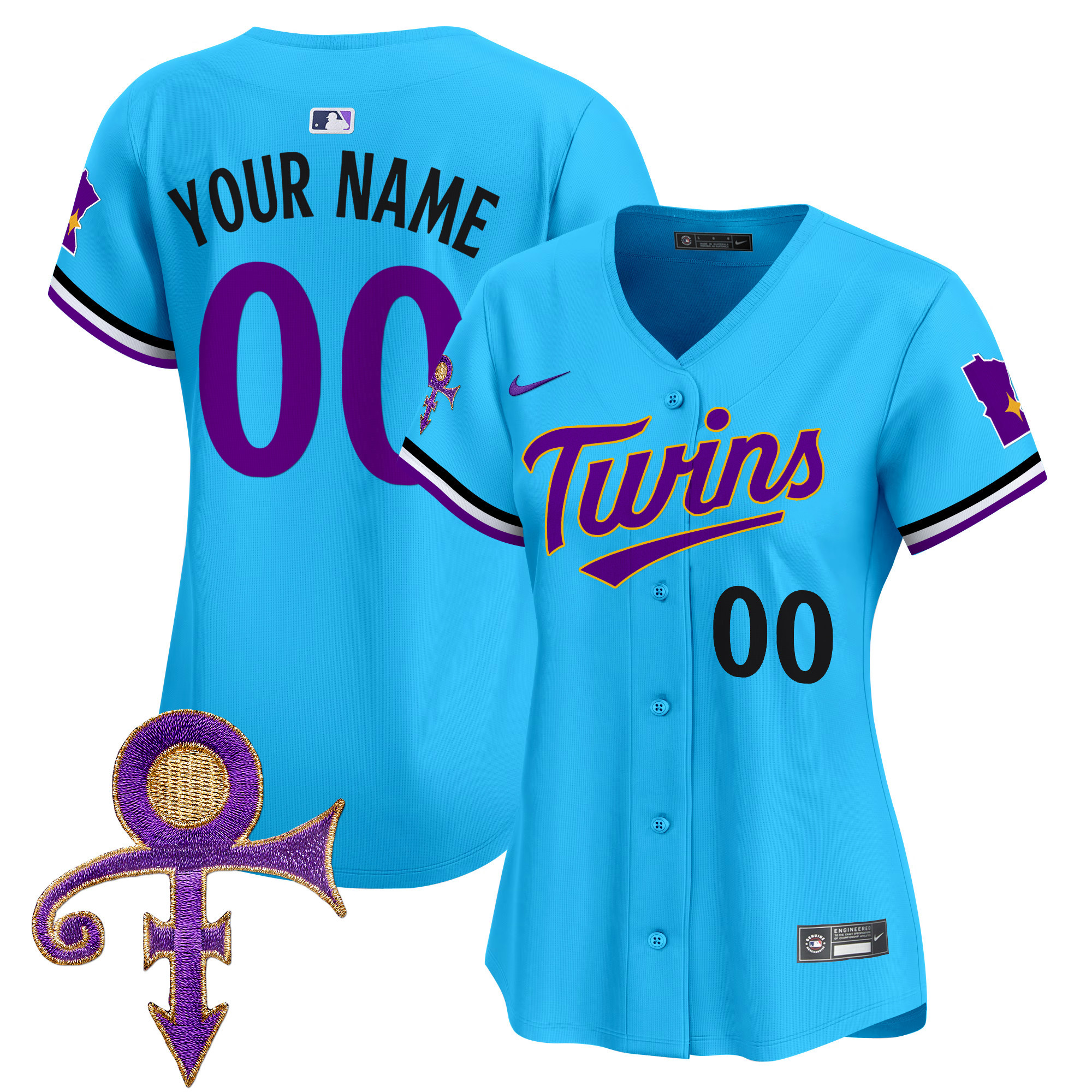 Minnesota Twins Prince Patch Vapor Premier Limited Custom Jersey V3 - All Stitched