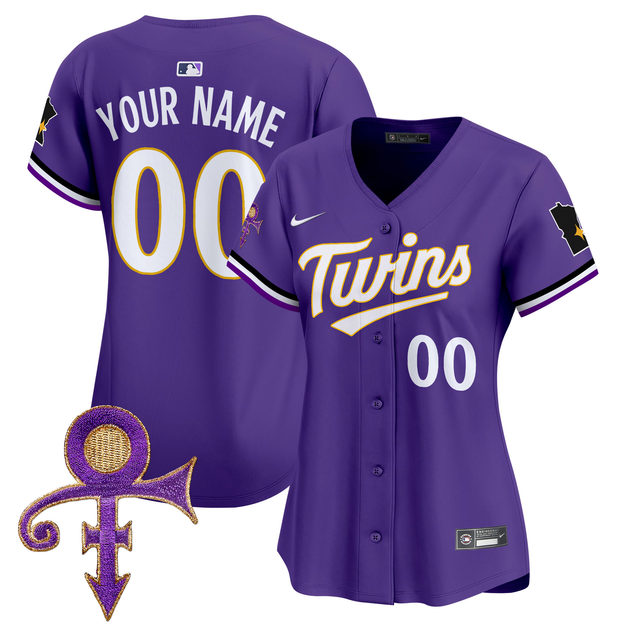 Minnesota Twins Prince Patch Vapor Premier Limited Custom Jersey V3 - All Stitched