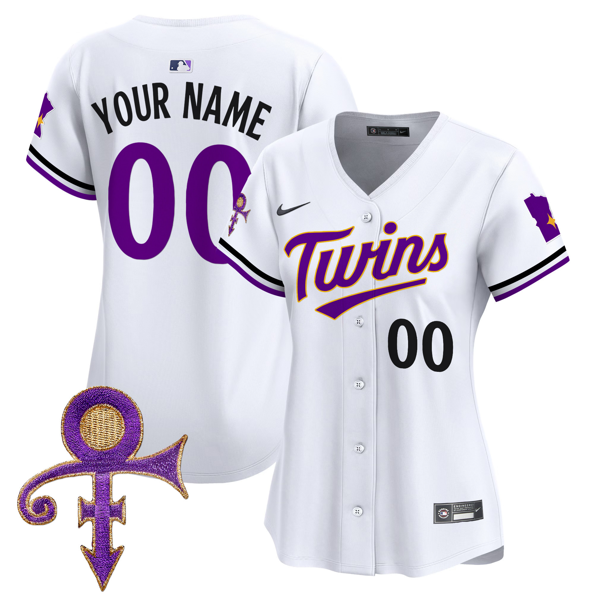 Minnesota Twins Prince Patch Vapor Premier Limited Custom Jersey V3 - All Stitched
