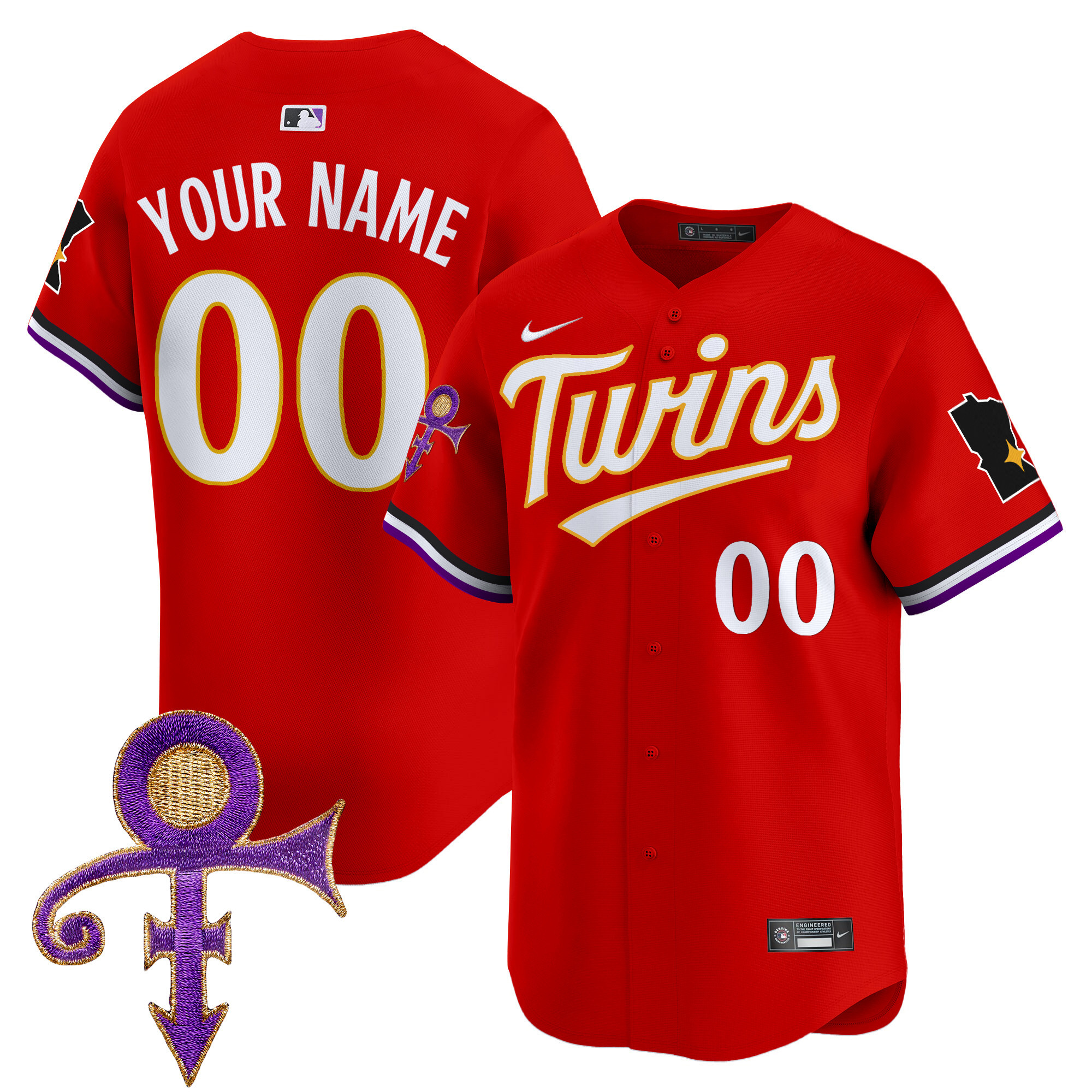 Minnesota Twins Prince Patch Vapor Premier Limited Custom Jersey V3 - All Stitched