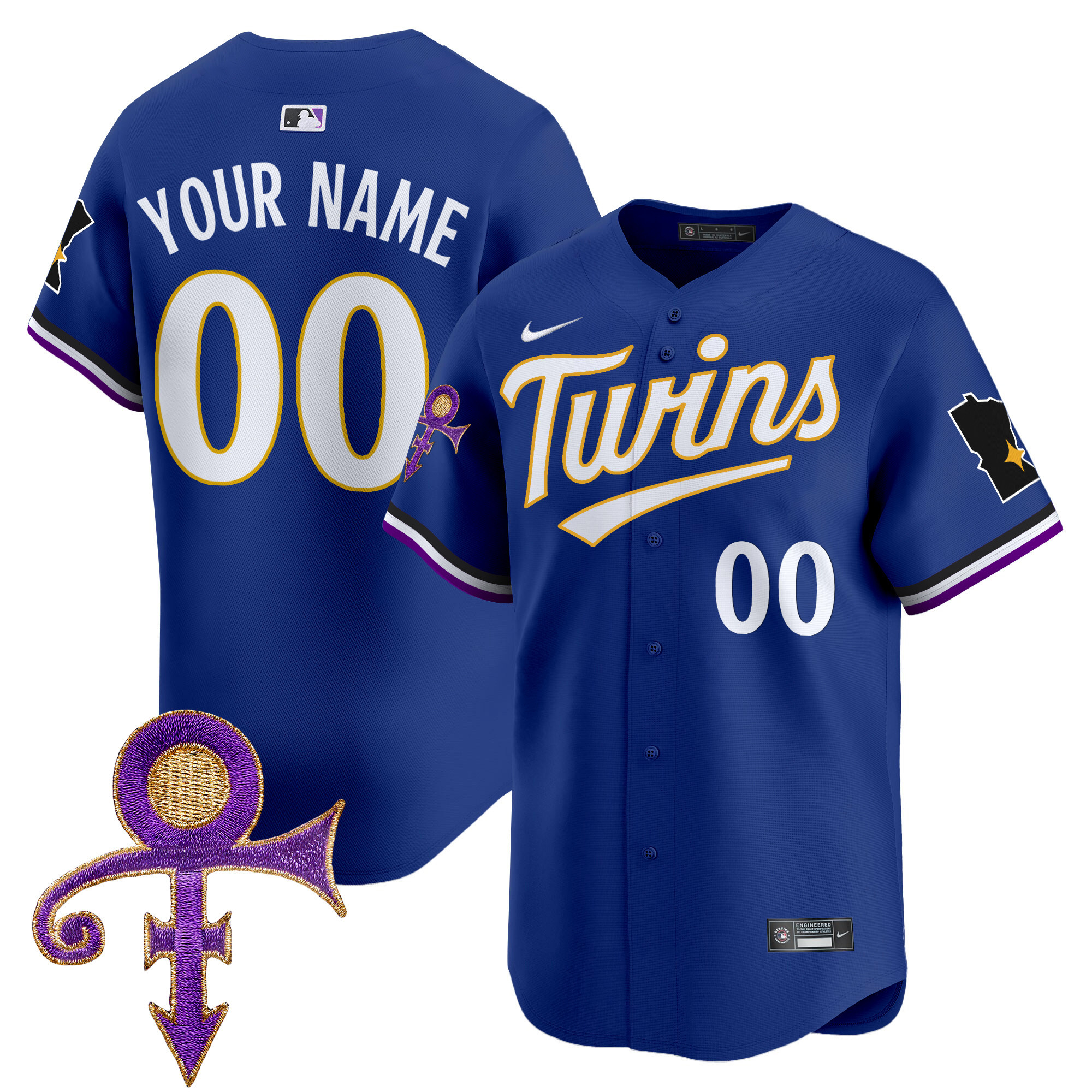 Minnesota Twins Prince Patch Vapor Premier Limited Custom Jersey V3 - All Stitched