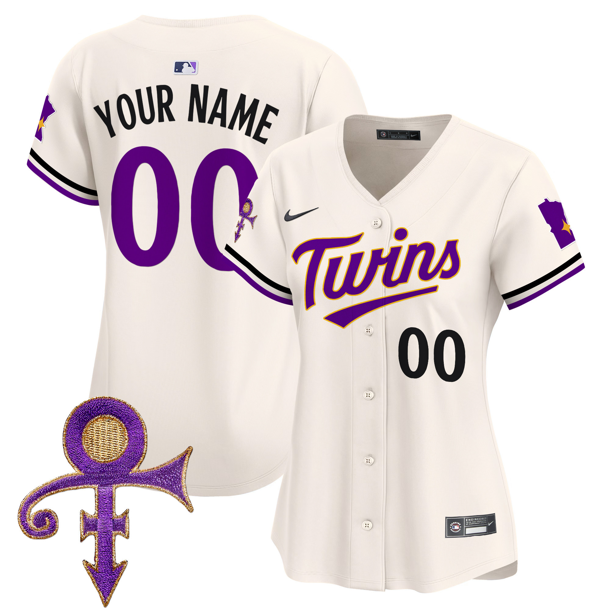 Minnesota Twins Prince Patch Vapor Premier Limited Custom Jersey V3 - All Stitched