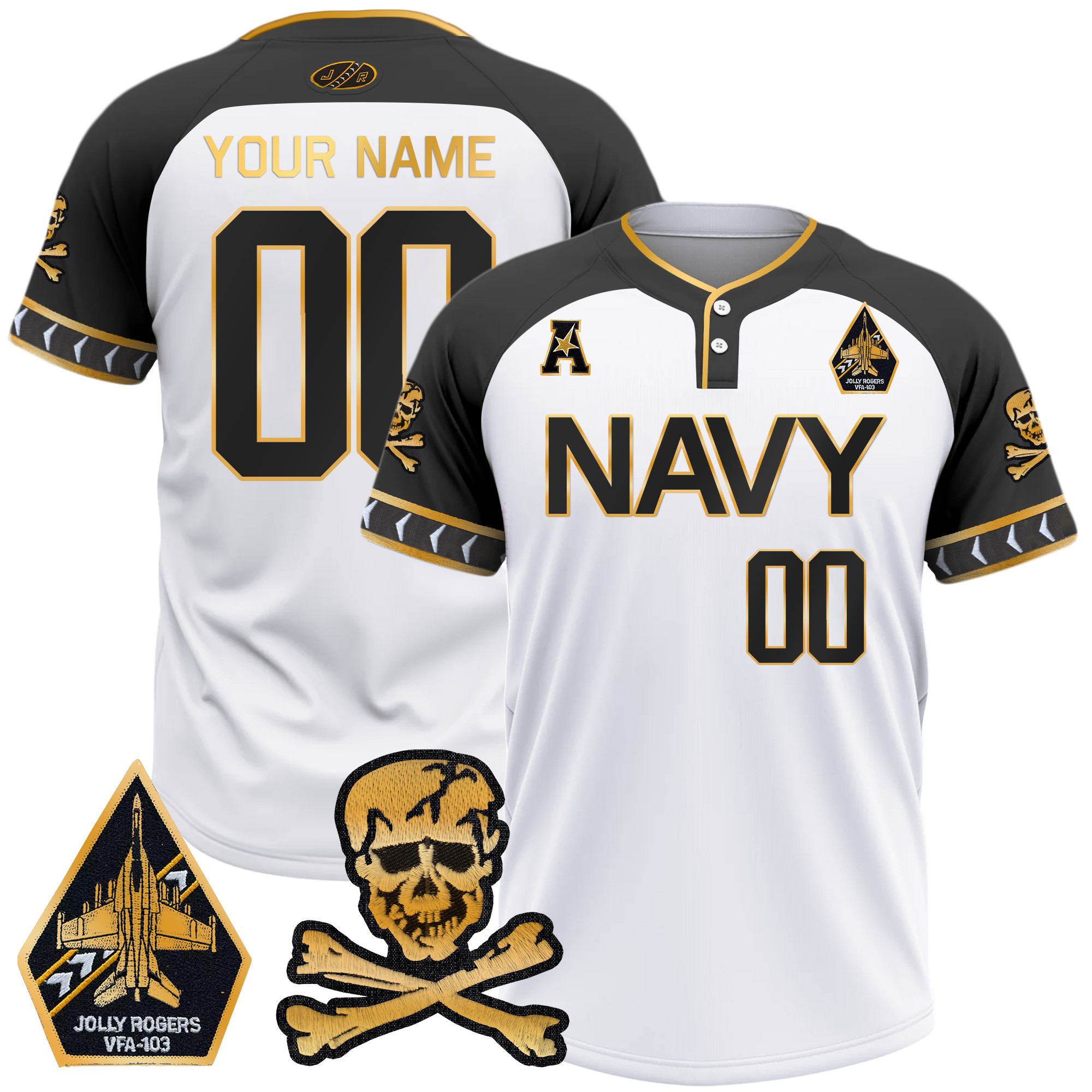 Navy Midshipmen 2025 College Baseball Custom Jersey - All Stitched