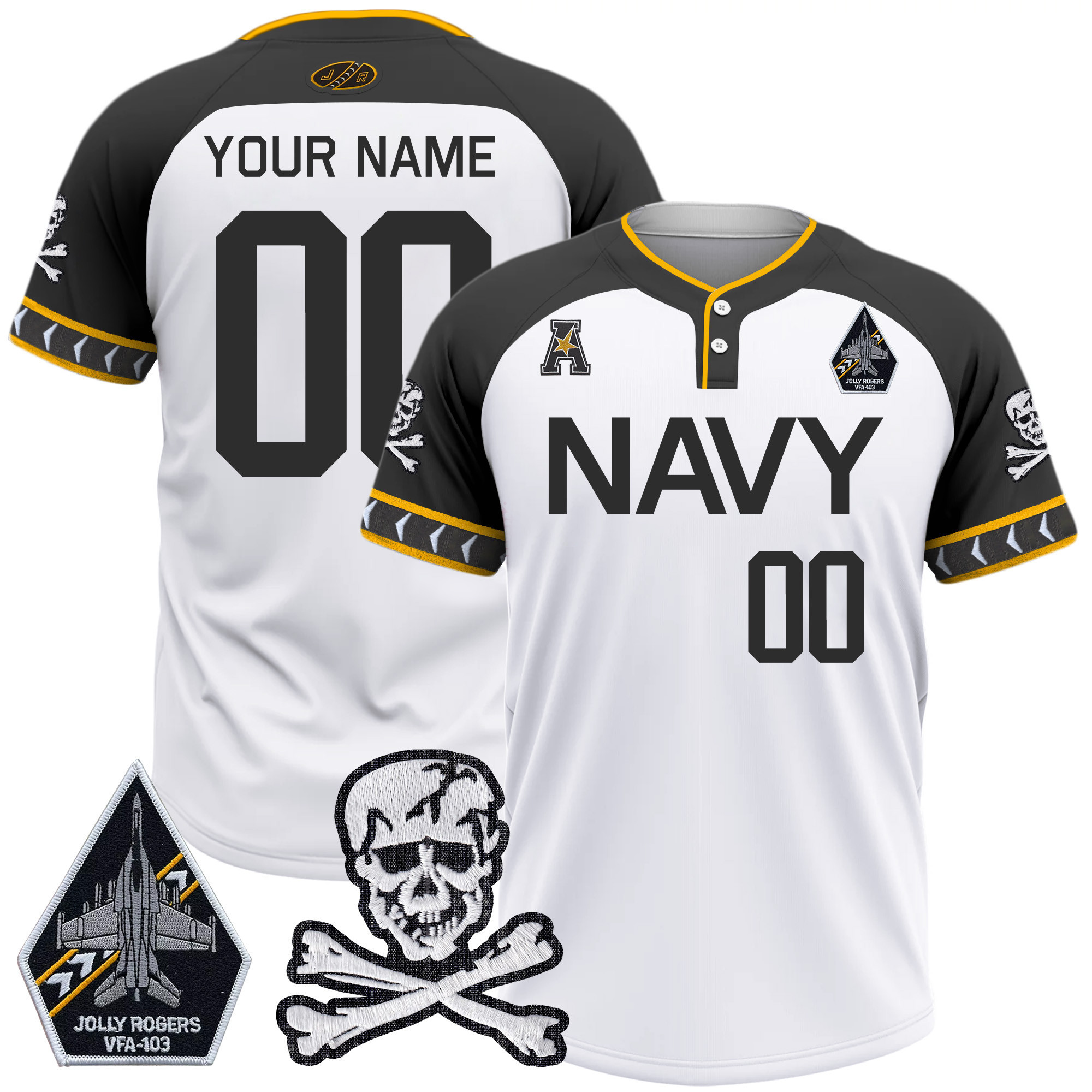 Navy Midshipmen 2025 College Baseball Custom Jersey - All Stitched