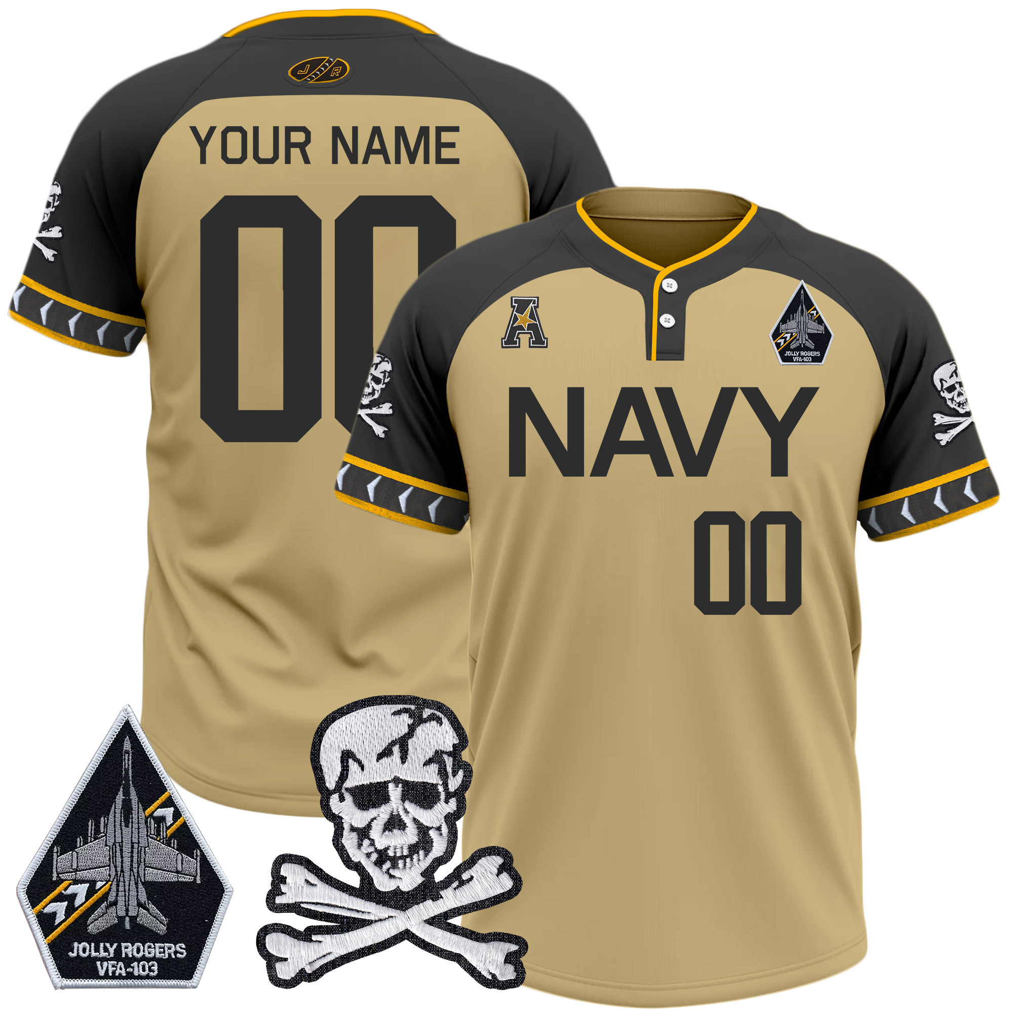 Navy Midshipmen 2025 College Baseball Custom Jersey - All Stitched