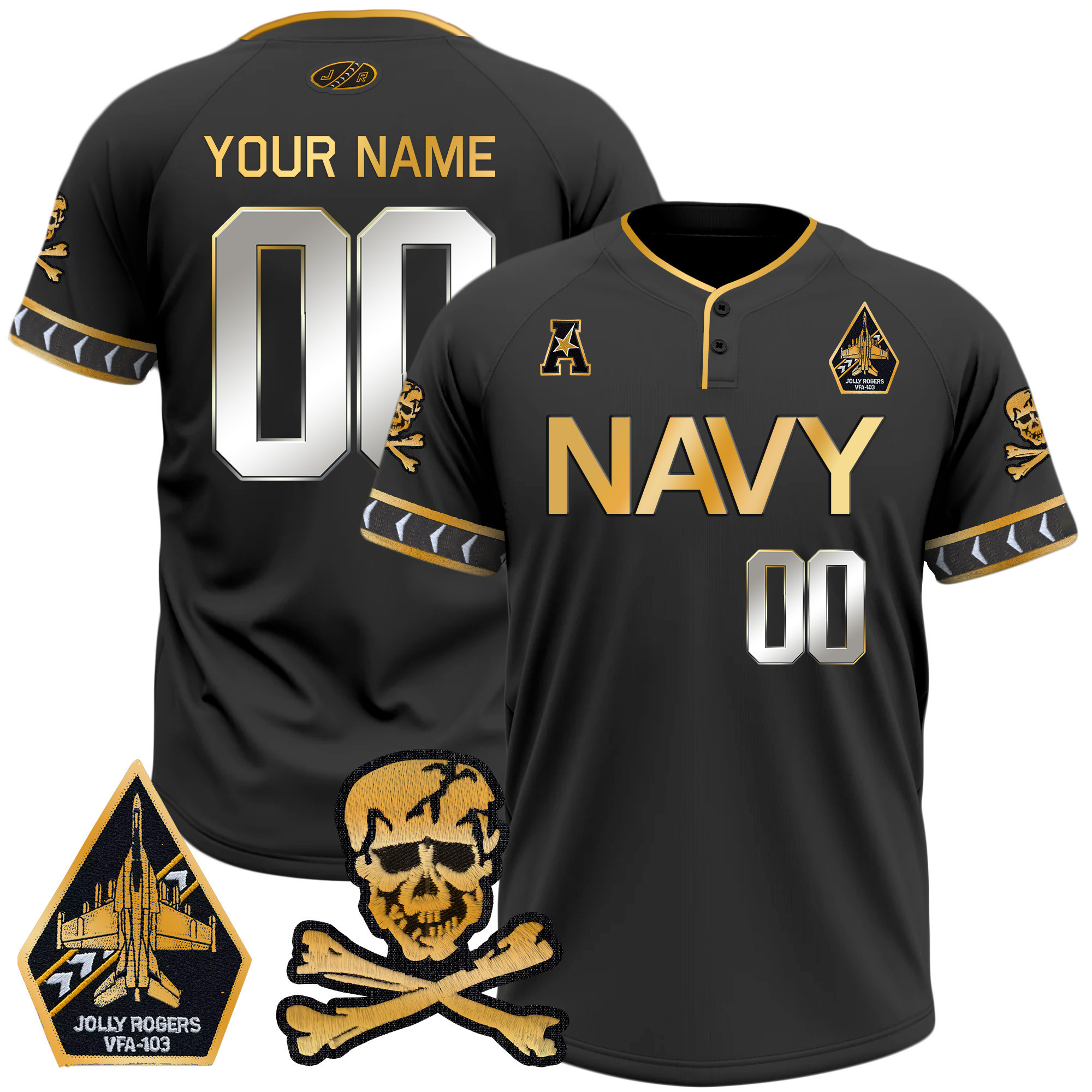 Navy Midshipmen 2025 College Baseball Custom Jersey - All Stitched
