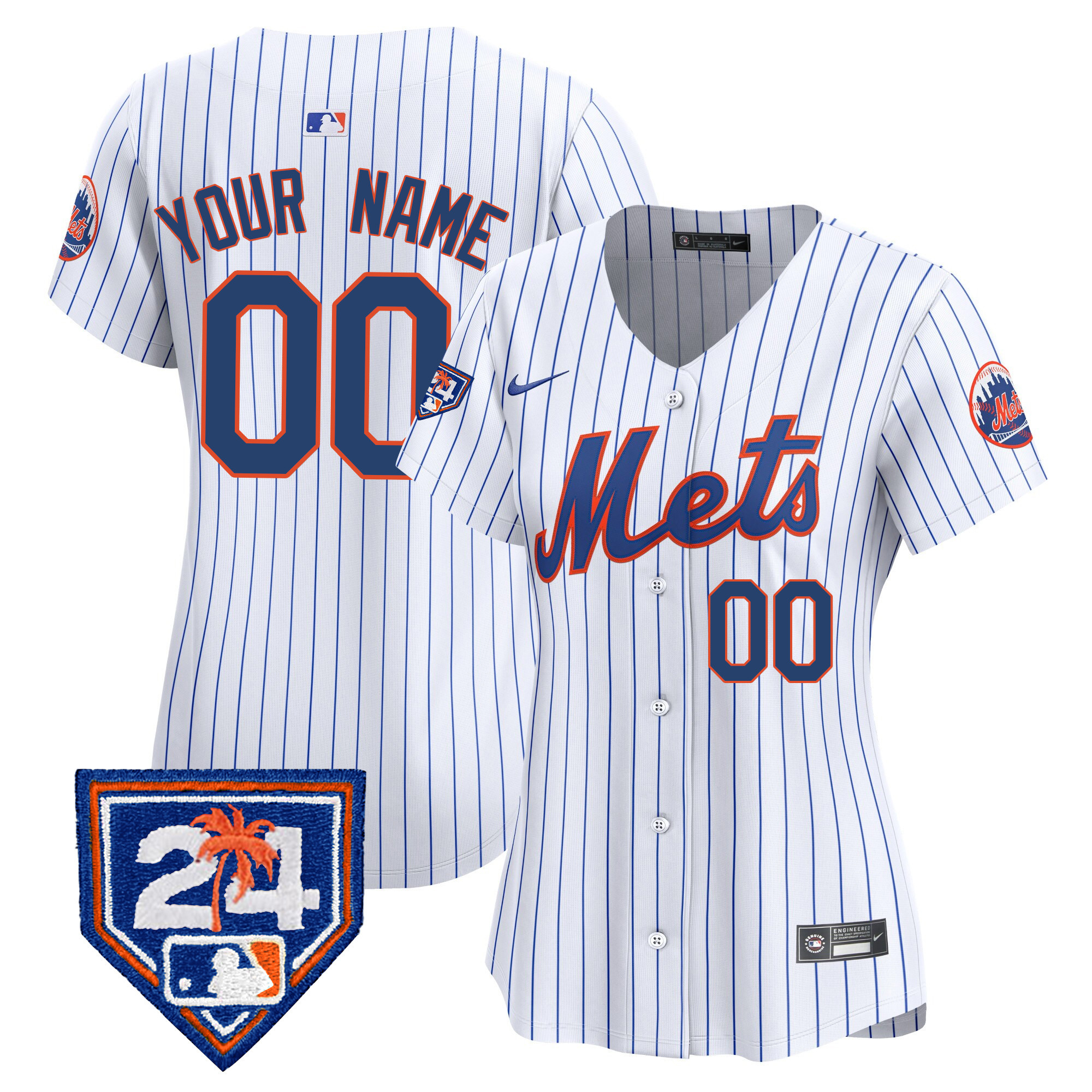 New York Mets 2024 Spring Training Vapor Premier Elite Custom Jersey V2 - All Stitched