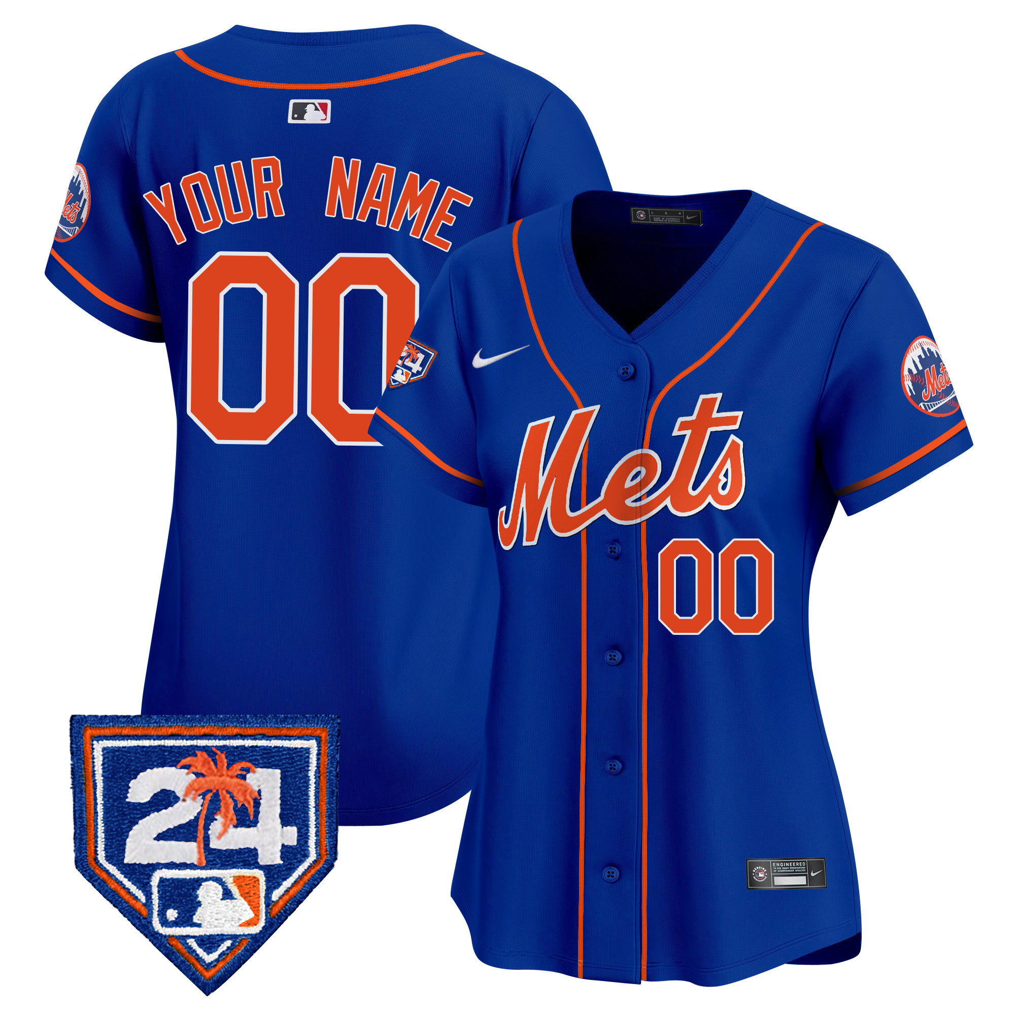 New York Mets 2024 Spring Training Vapor Premier Elite Custom Jersey V2 - All Stitched
