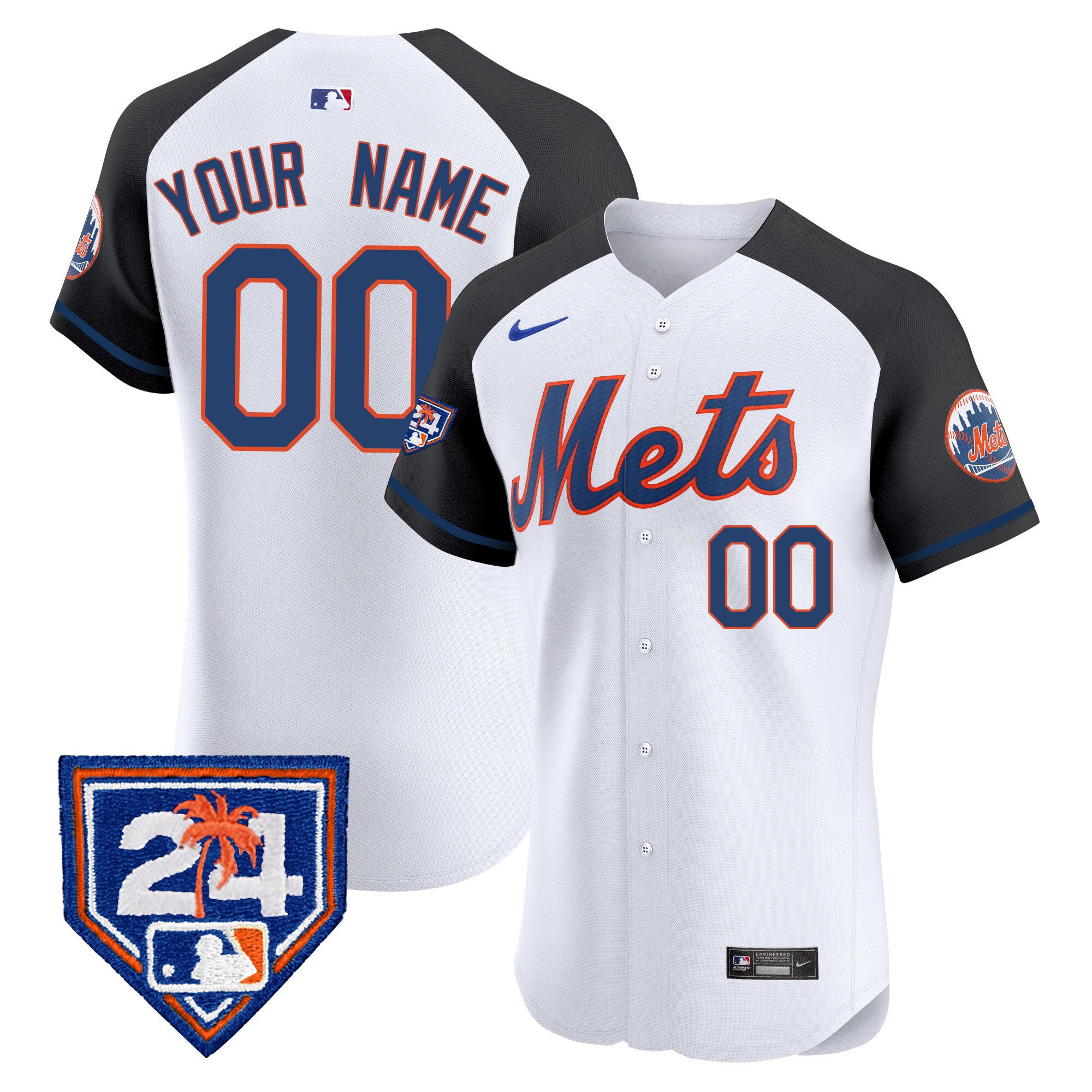 New York Mets 2024 Spring Training Vapor Premier Elite Custom Jersey V2 - All Stitched