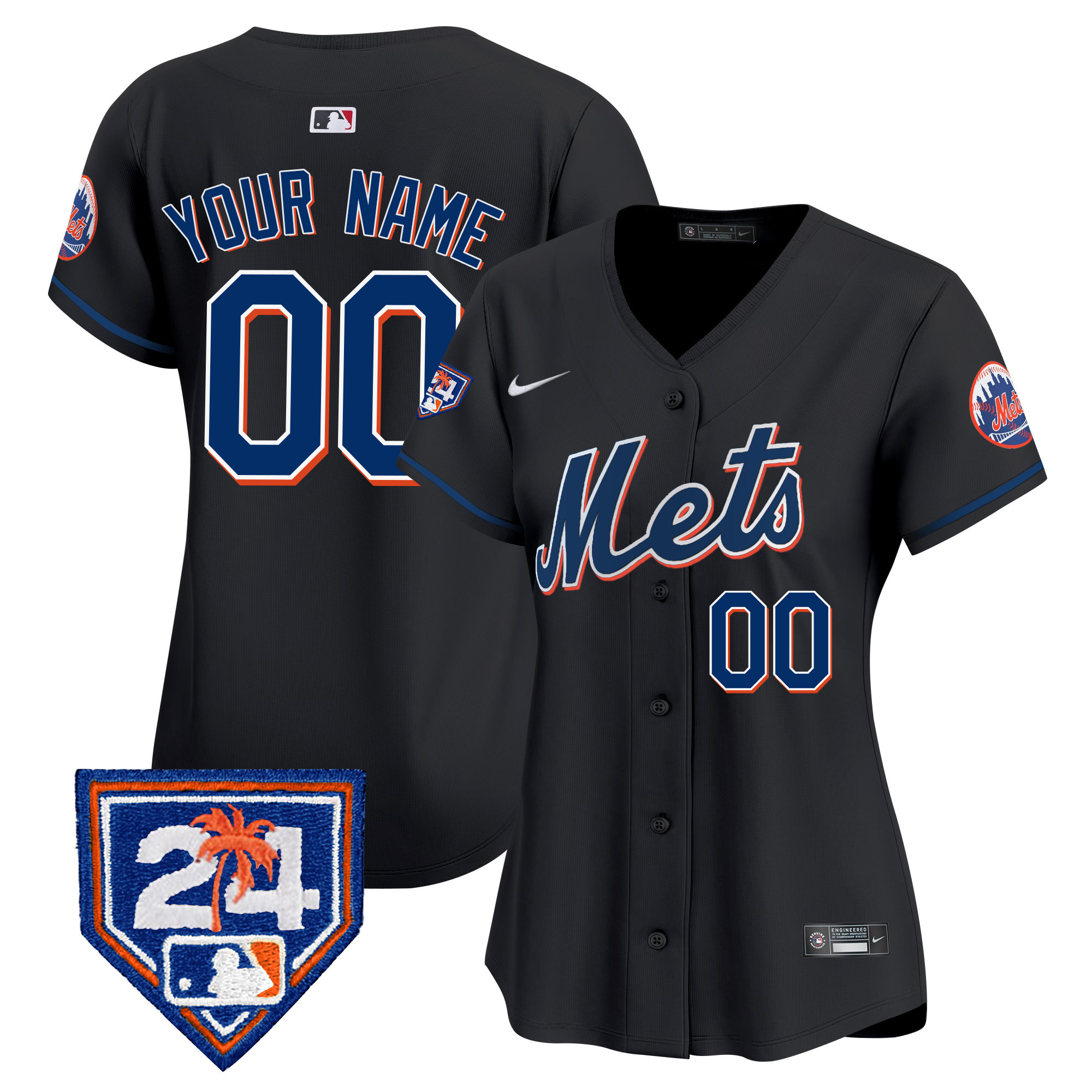New York Mets 2024 Spring Training Vapor Premier Elite Custom Jersey V2 - All Stitched