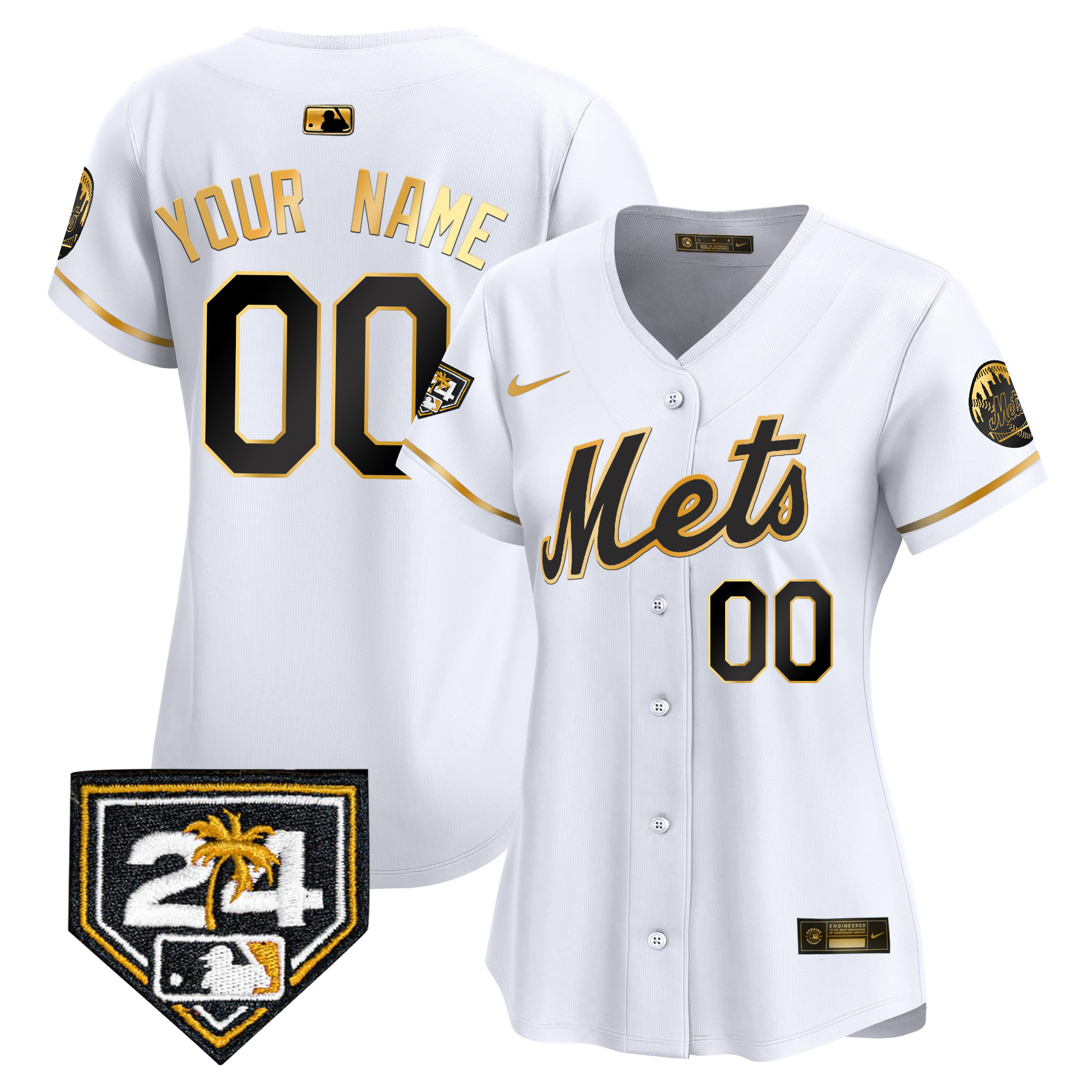 New York Mets 2024 Spring Training Vapor Premier Elite Custom Jersey V2 - All Stitched
